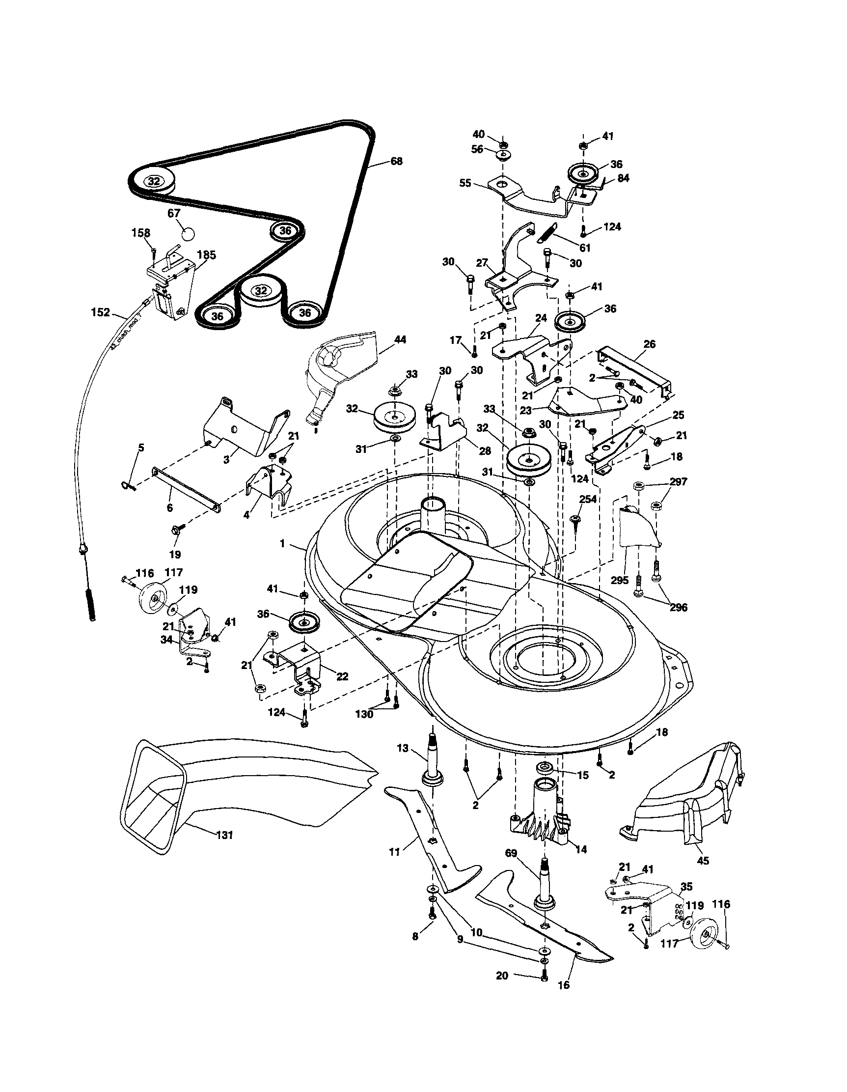 Craftsman 917254161 mower diagram