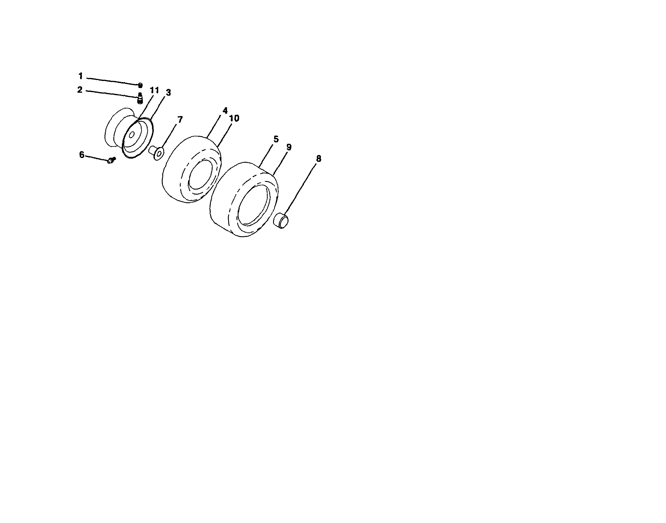 Husqvarna LGTH2454 wheels and tires diagram
