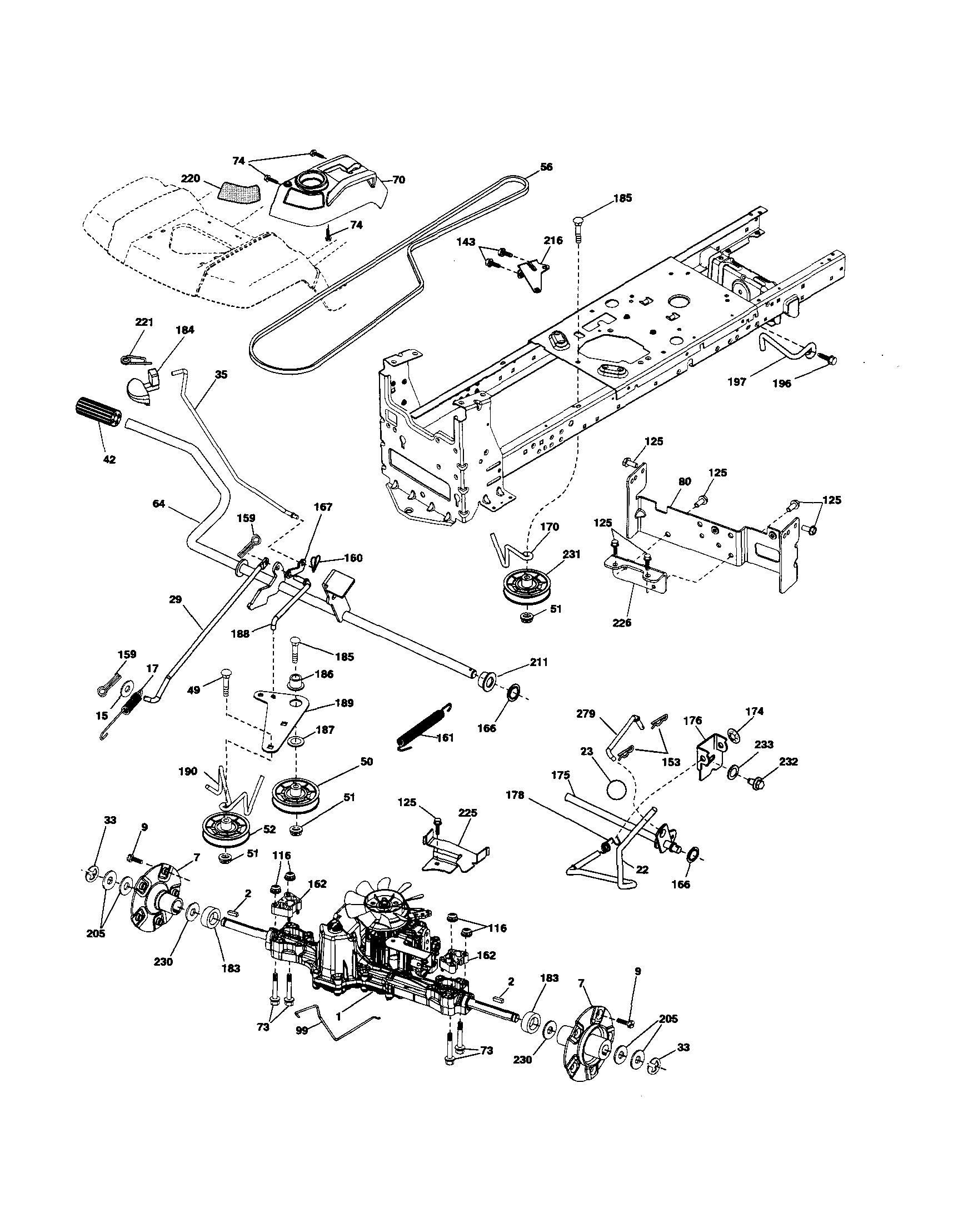Husqvarna LGTH2454 drive diagram