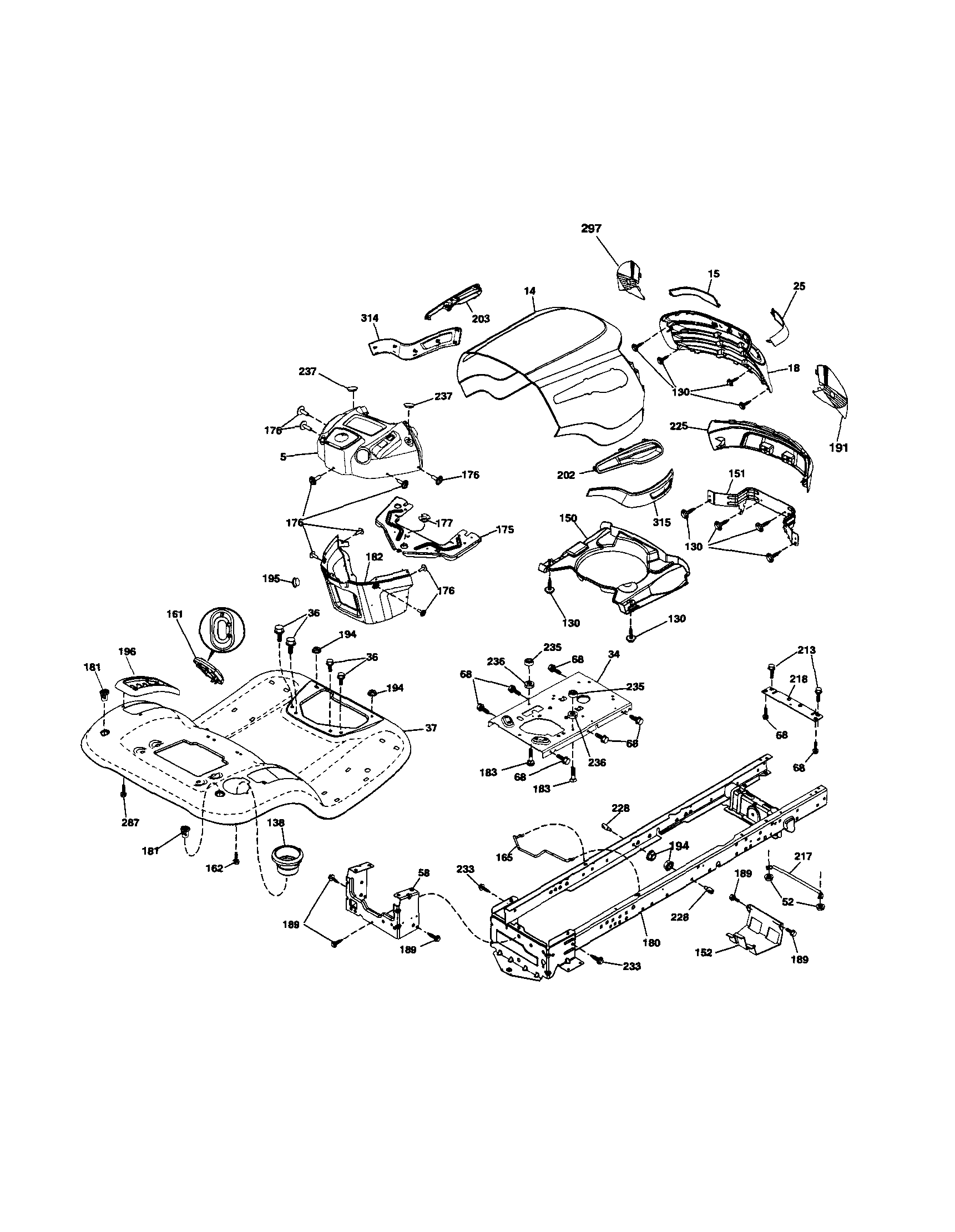 Craftsman 917253701 chassis and enclosures diagram