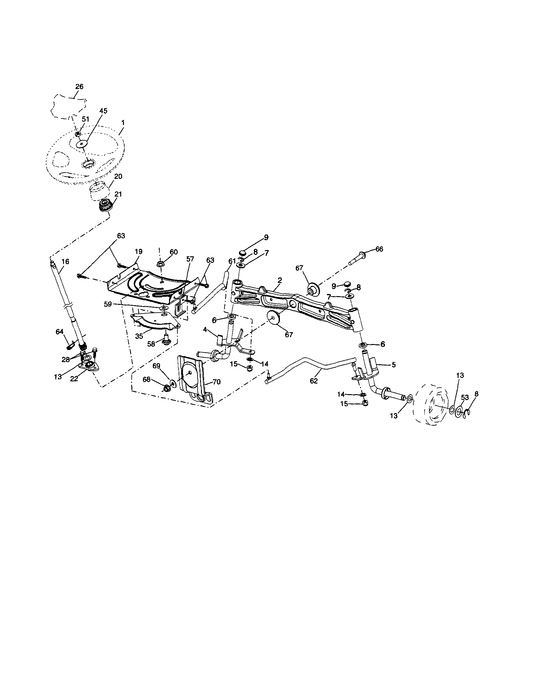 Craftsman 917253701 steering diagram