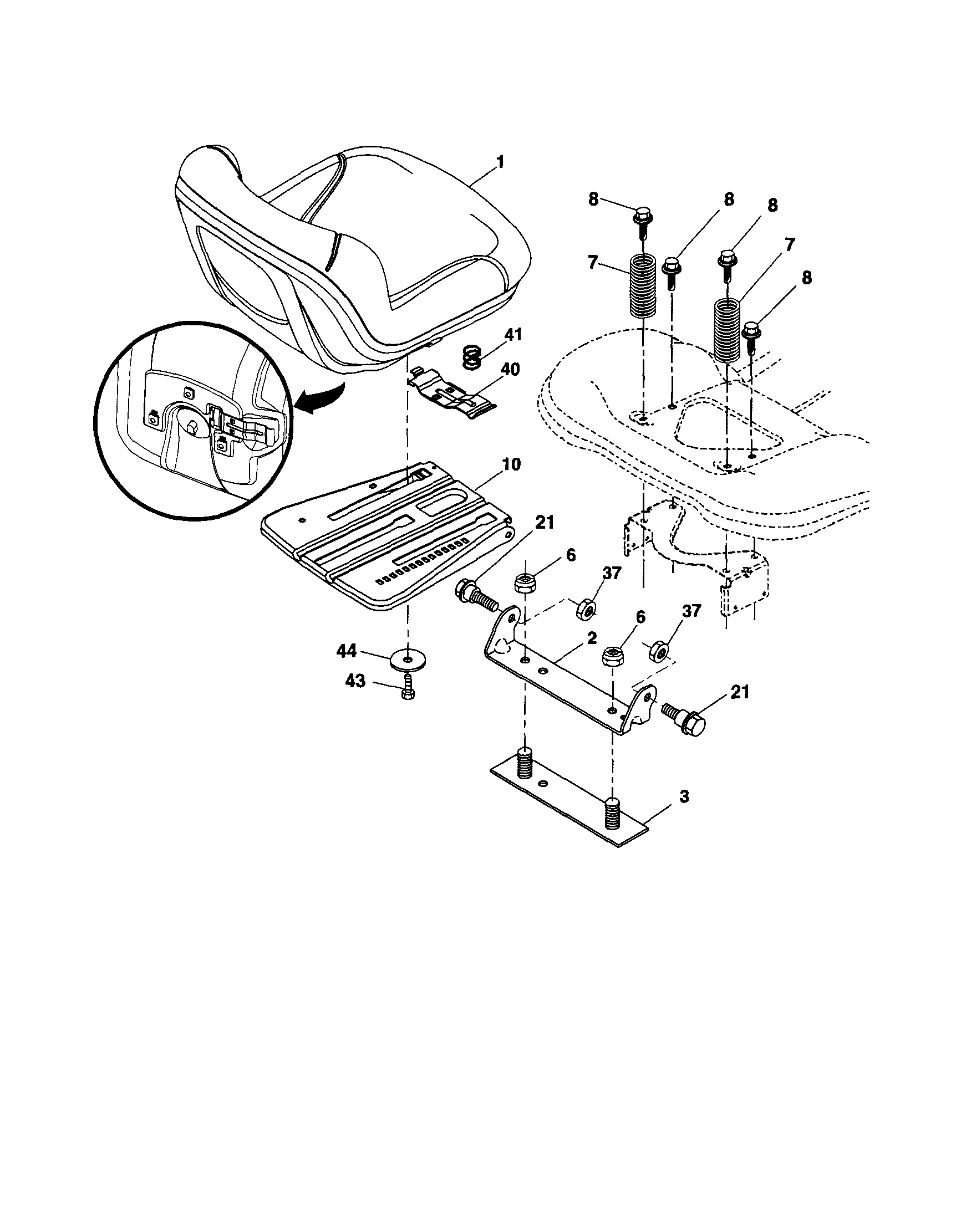 Craftsman 917253701 seat diagram