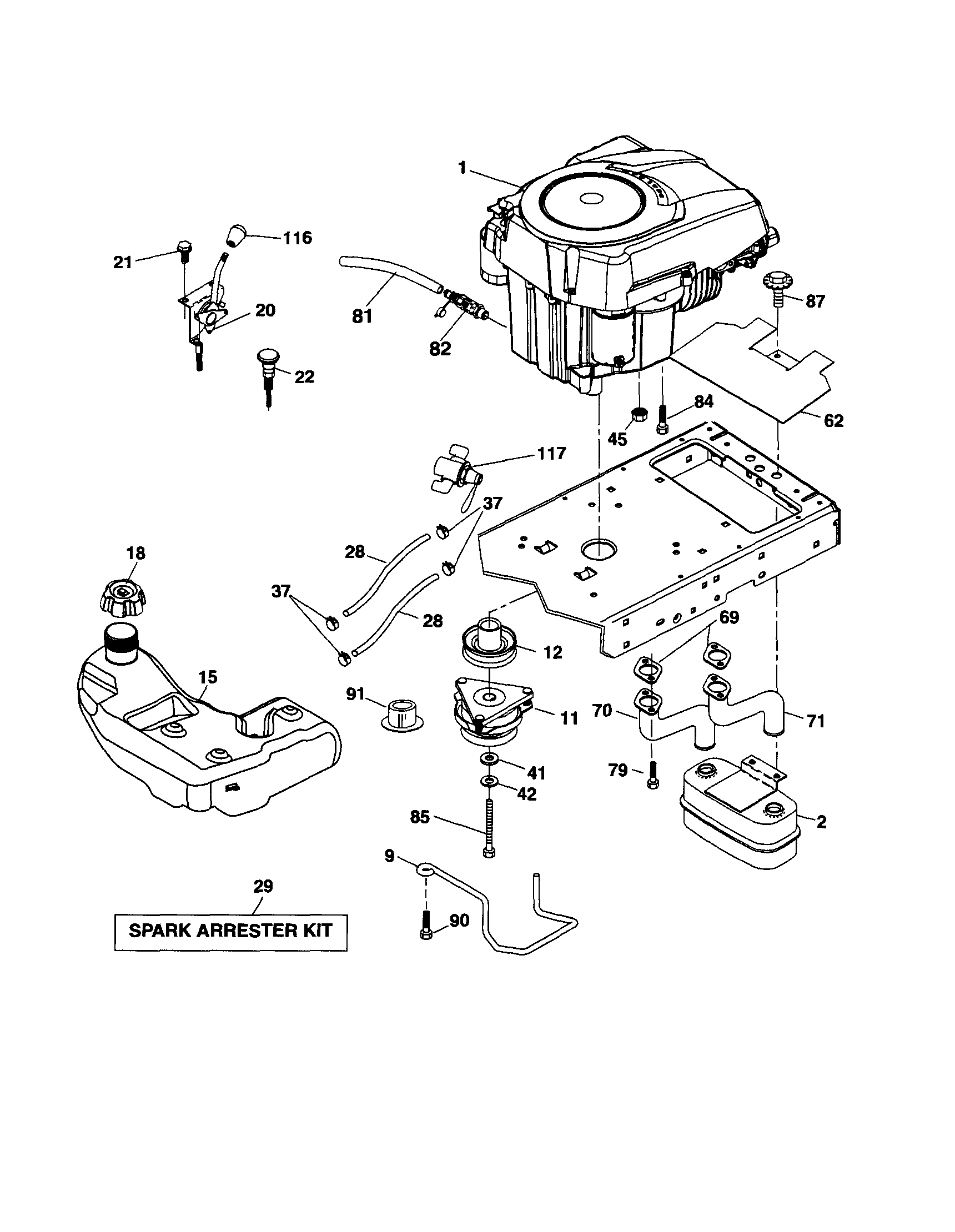 Craftsman 917253711 engine diagram