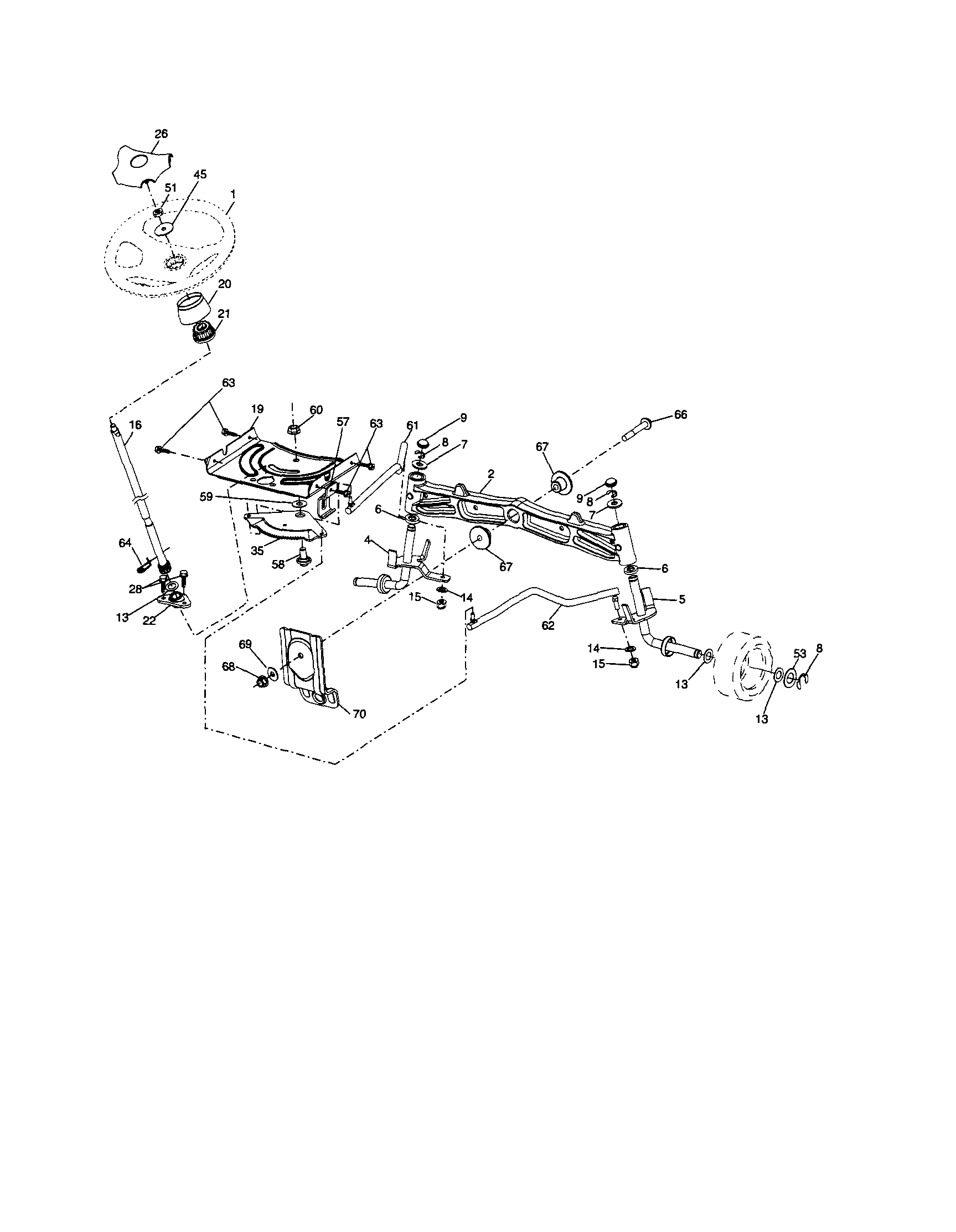 Craftsman 917253711 steering diagram
