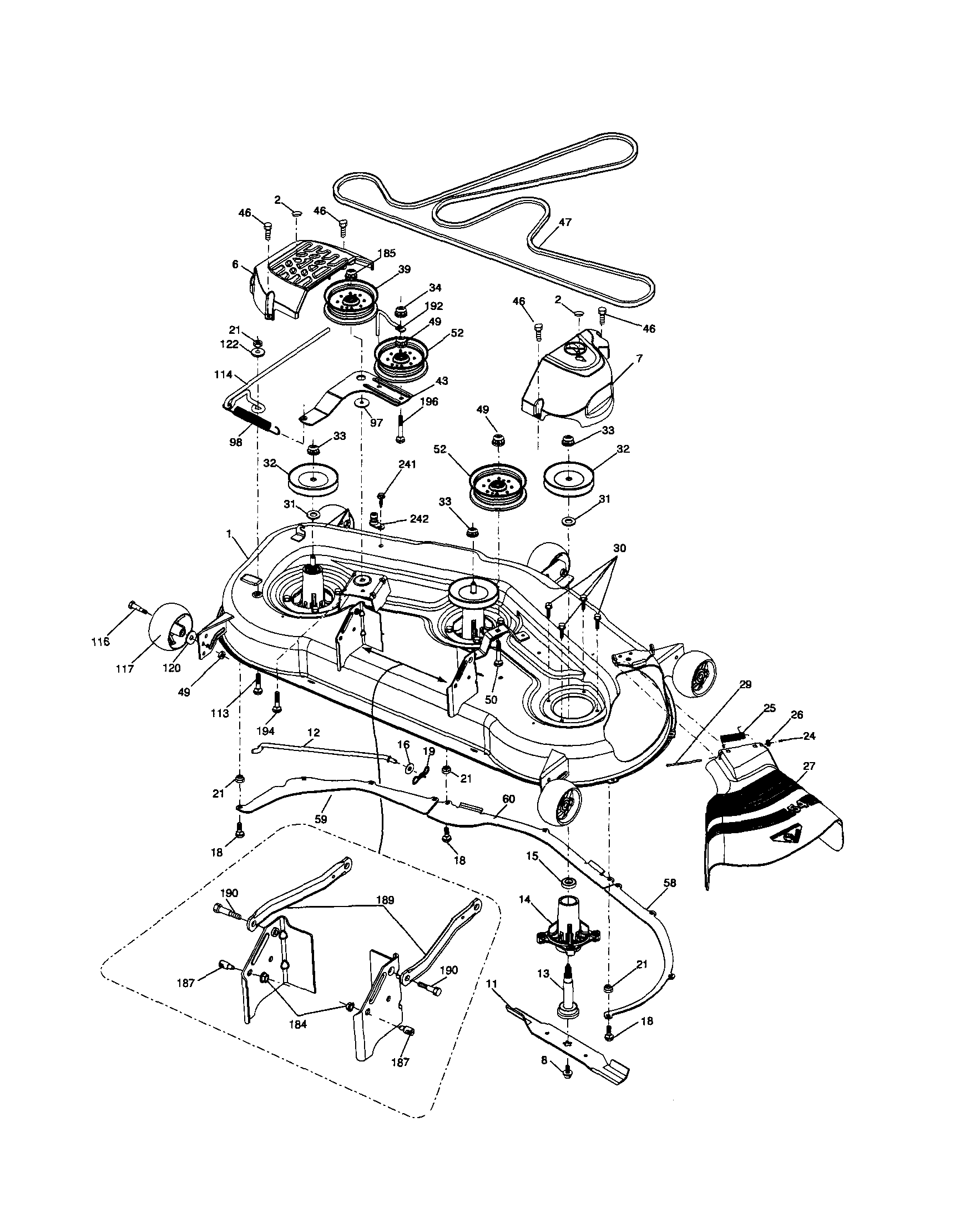 Craftsman 917253711 mower deck diagram