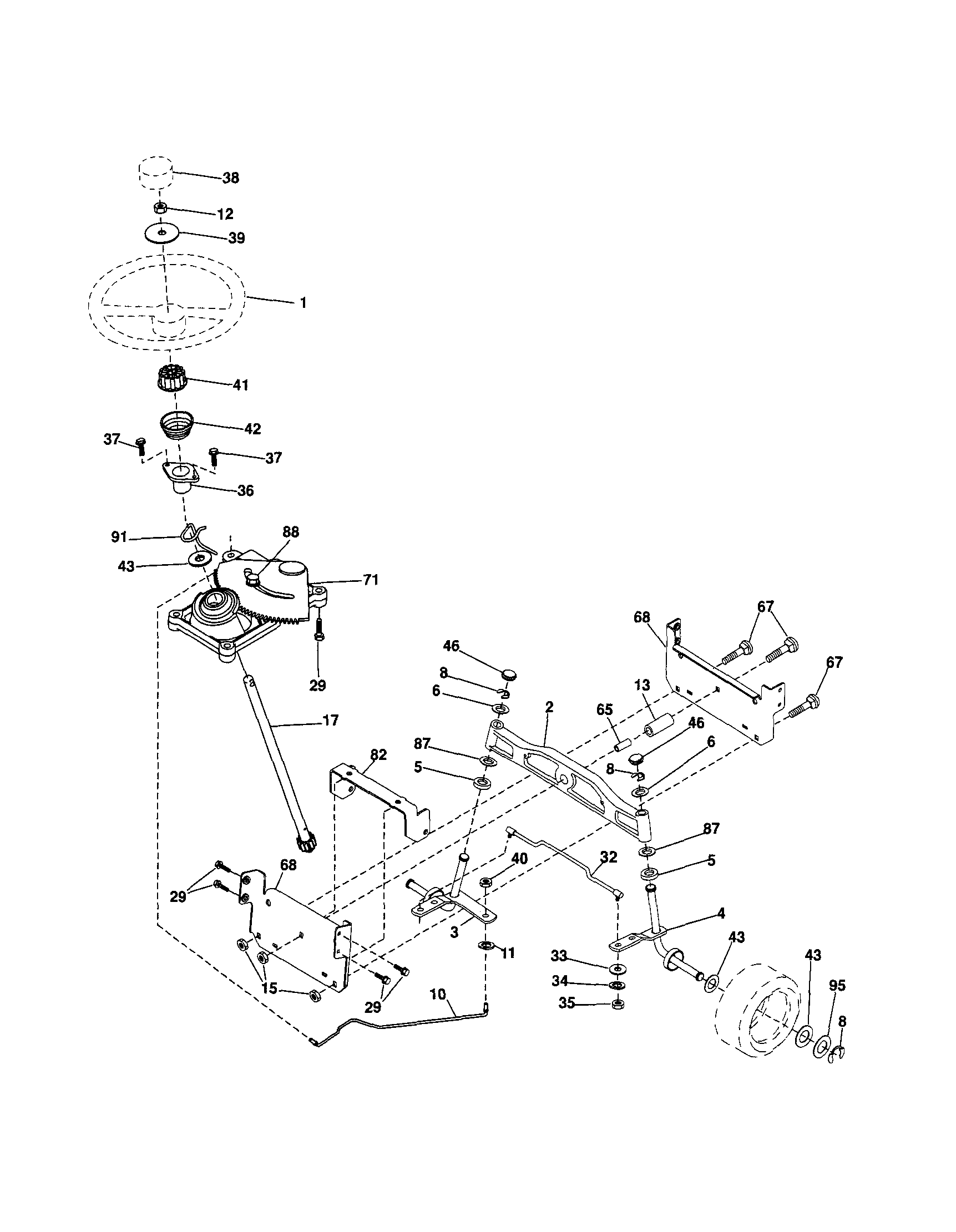 Craftsman 917254601 steering diagram
