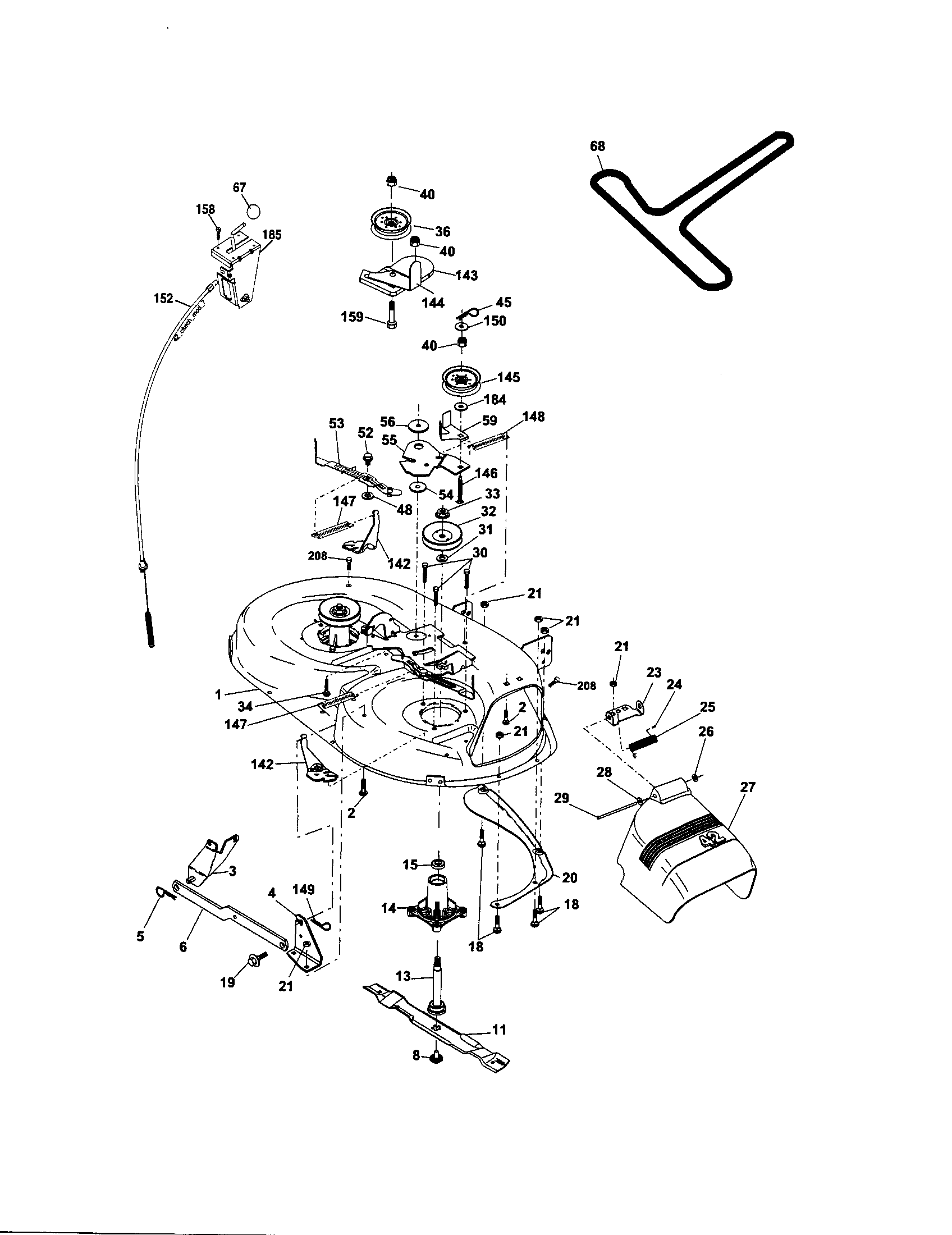 Craftsman 917289130 mower deck diagram