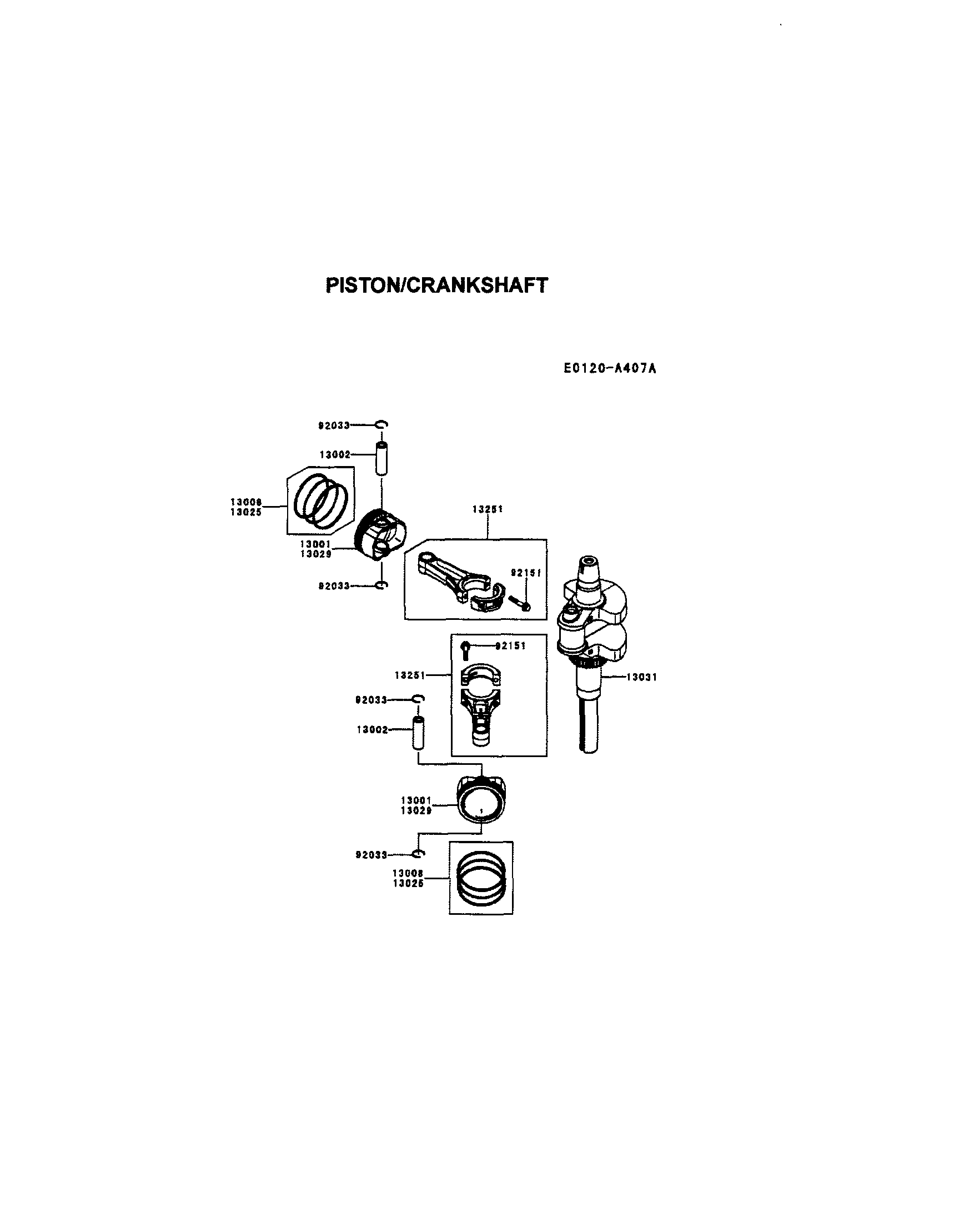 Husqvarna LGT24K54/240470 piston/crankshaft diagram