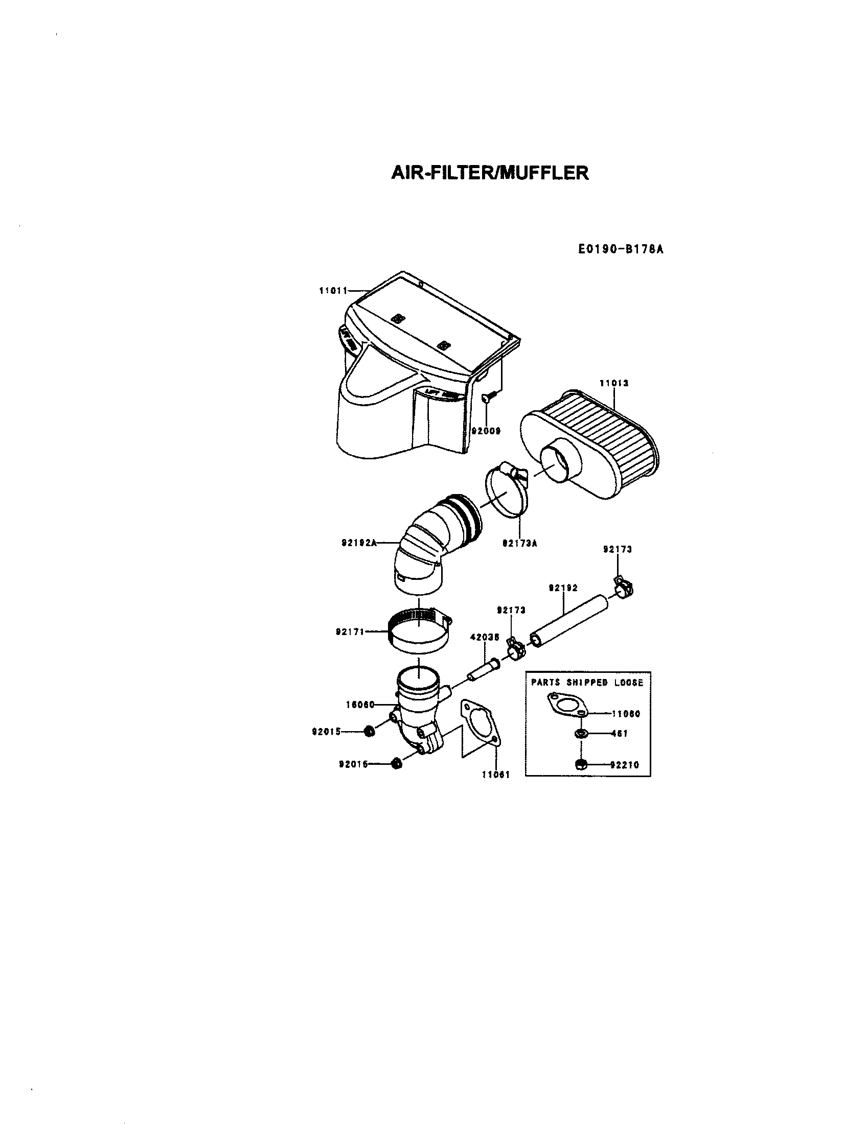 Husqvarna LGT24K54/240470 air-filter/muffler diagram