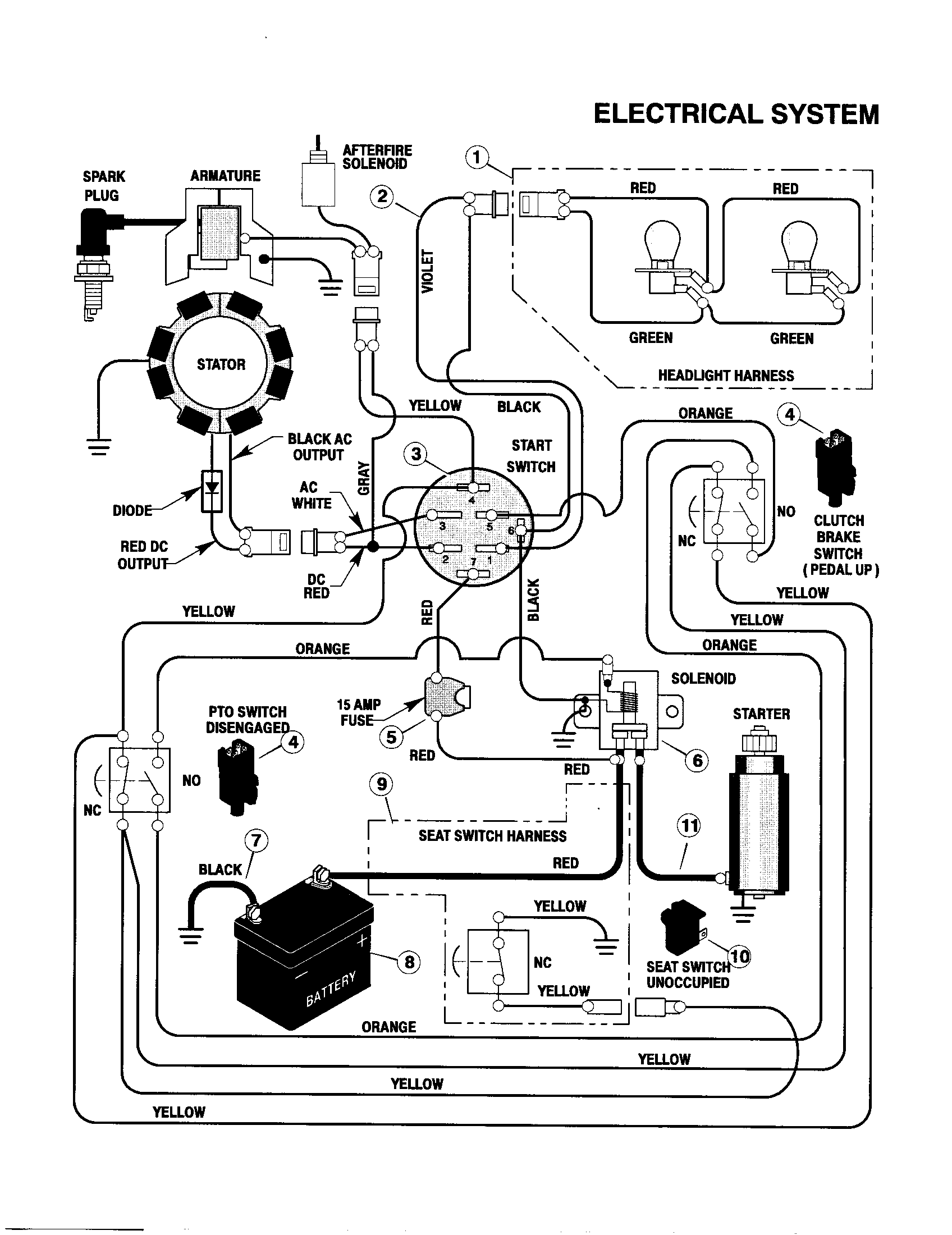Murray 425303X92A electrical system diagram
