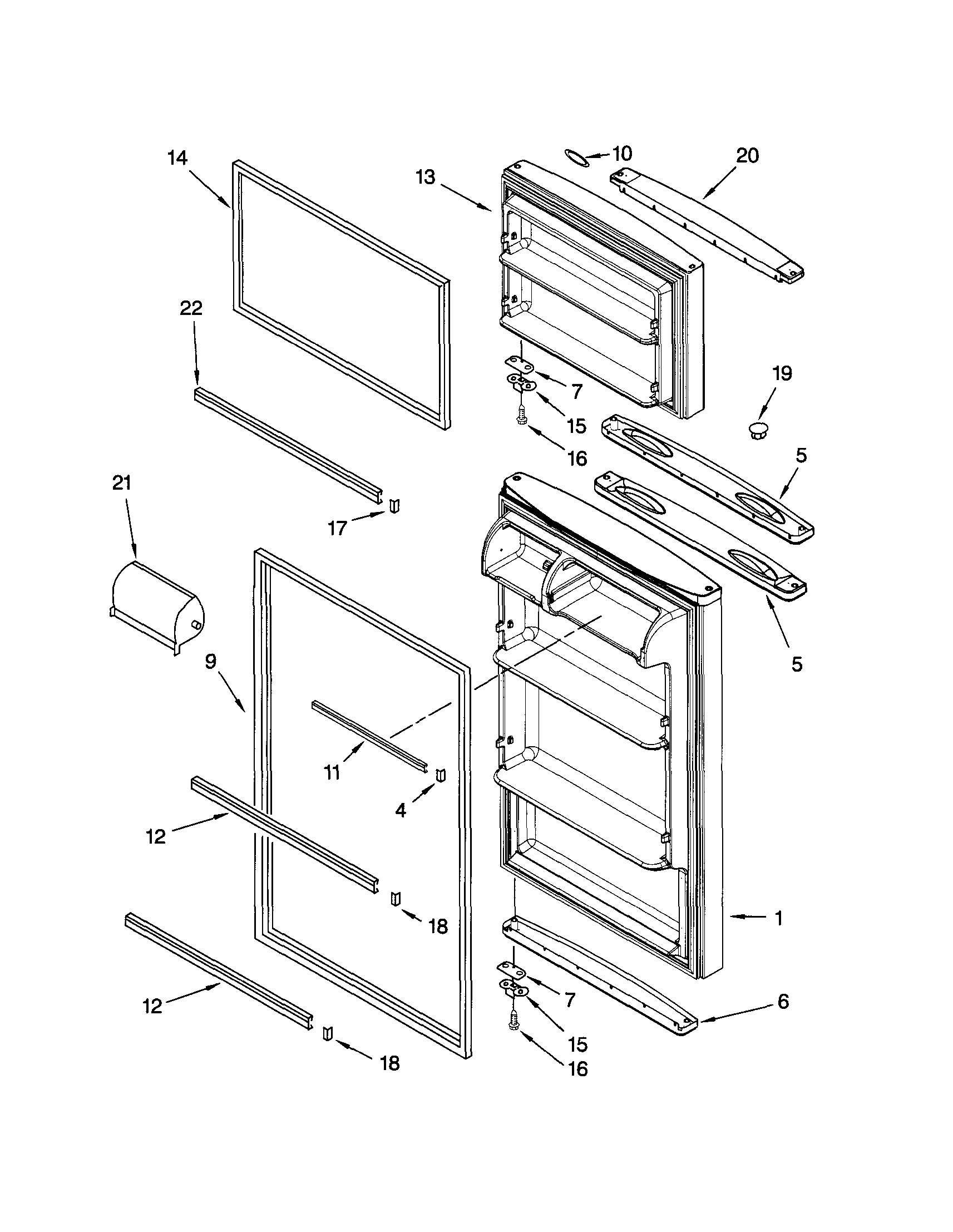 Ikea IR8GSMXRW01 door diagram
