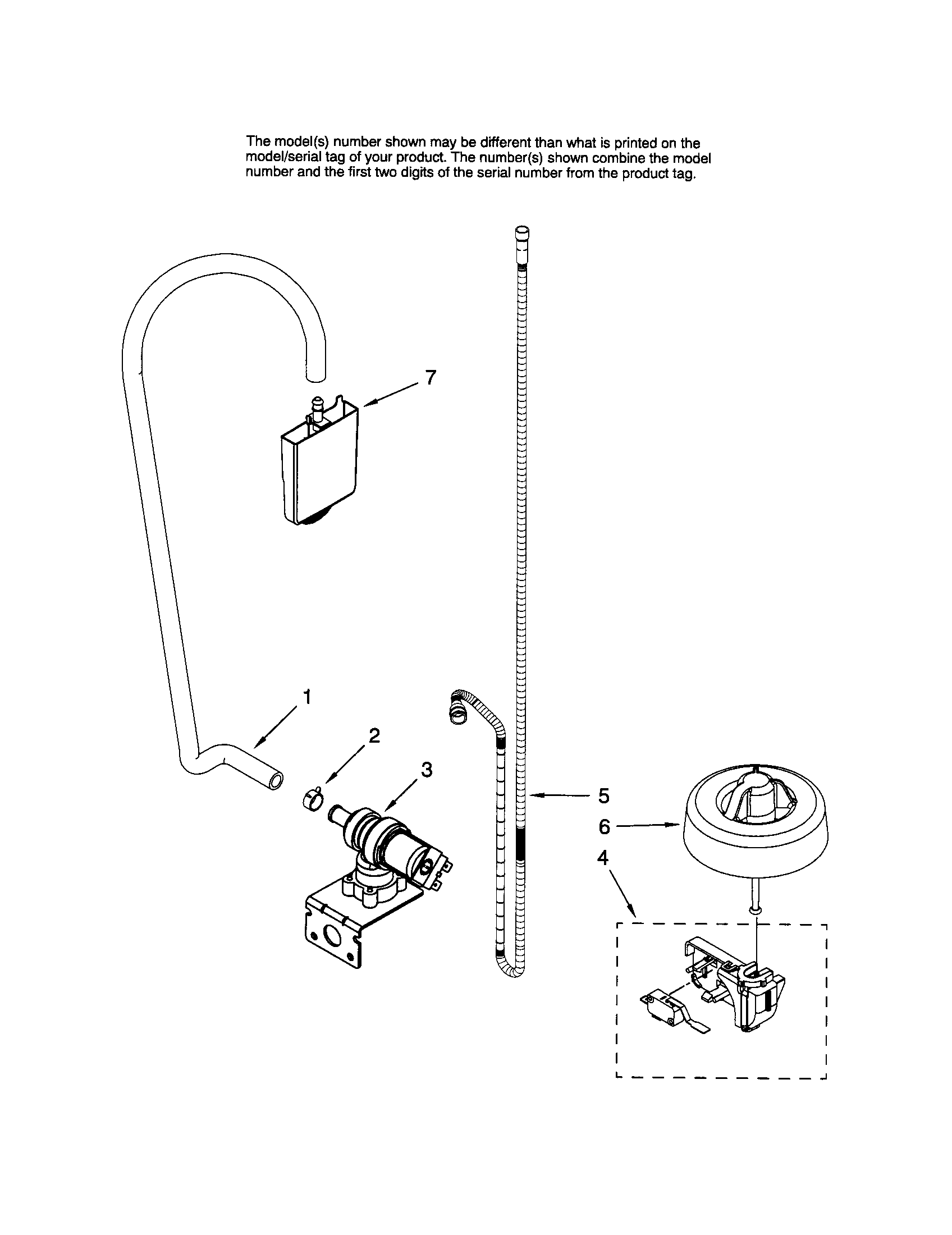 Maytag MDBS561AWQ1 fill & overfill diagram