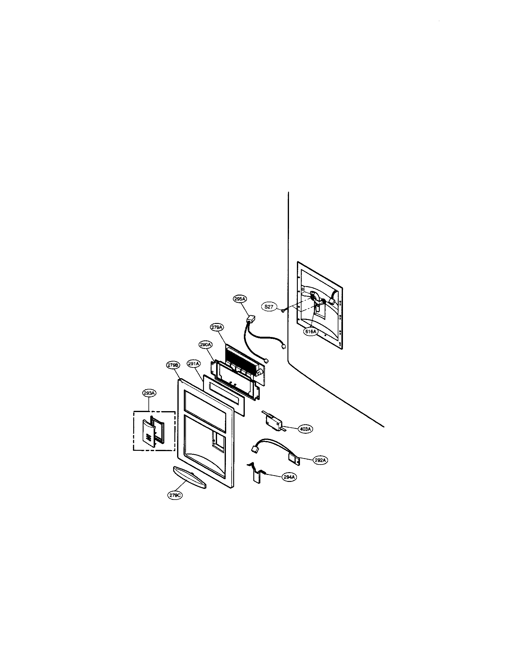 LG LFD25860ST/00 dispenser parts diagram