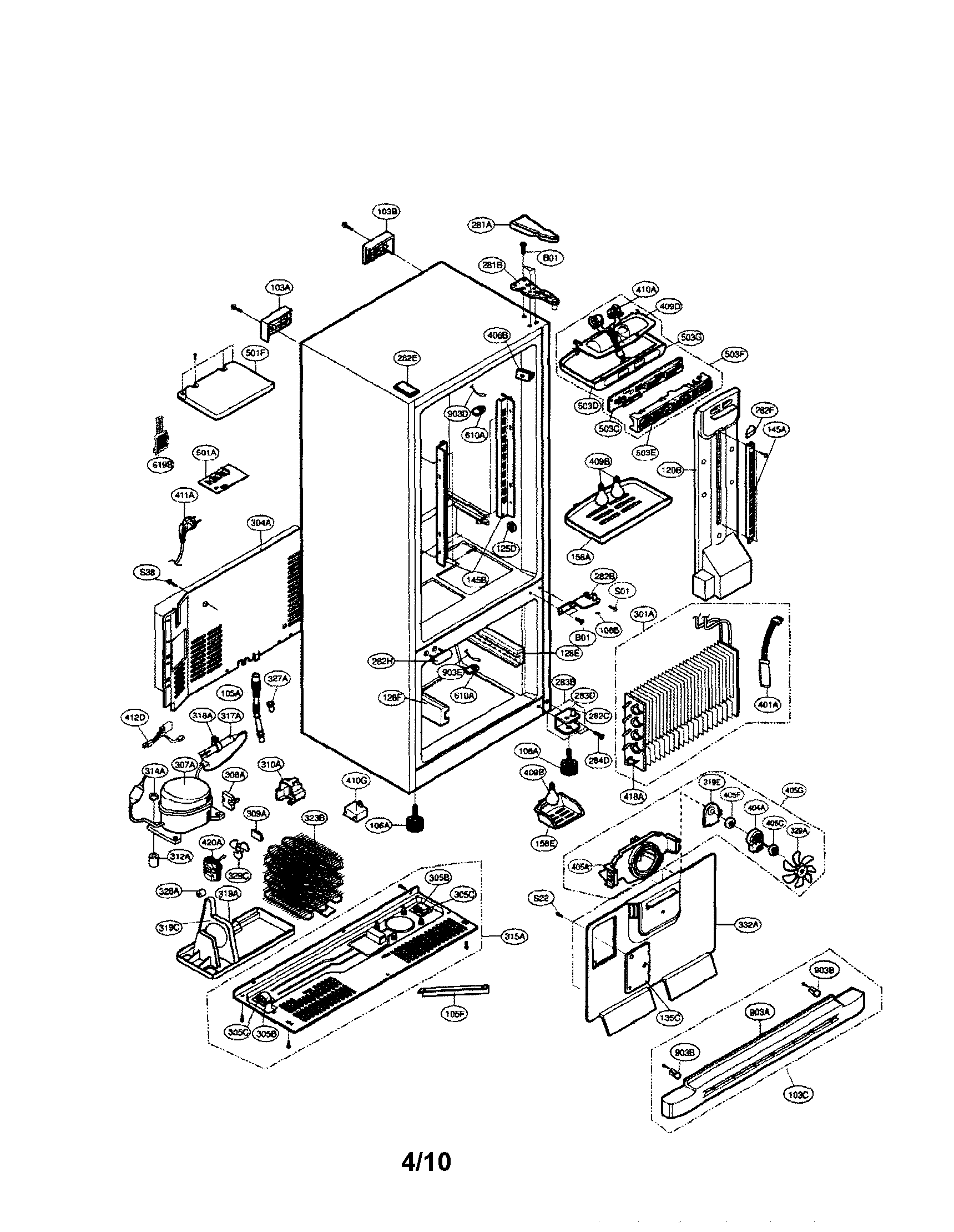 LG LBC20514TT/00 case parts diagram
