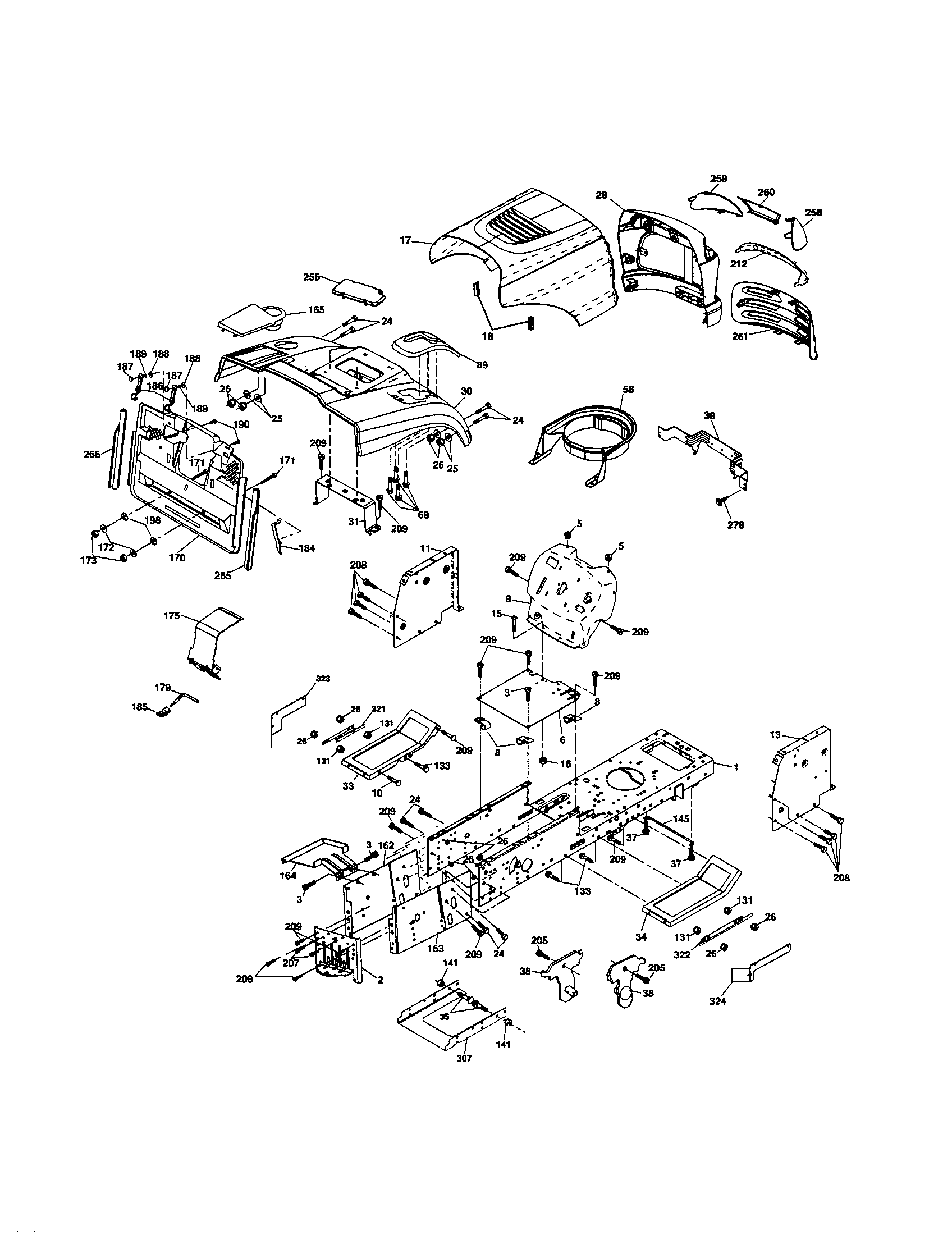 Craftsman 917254091 chassis and enclosures diagram