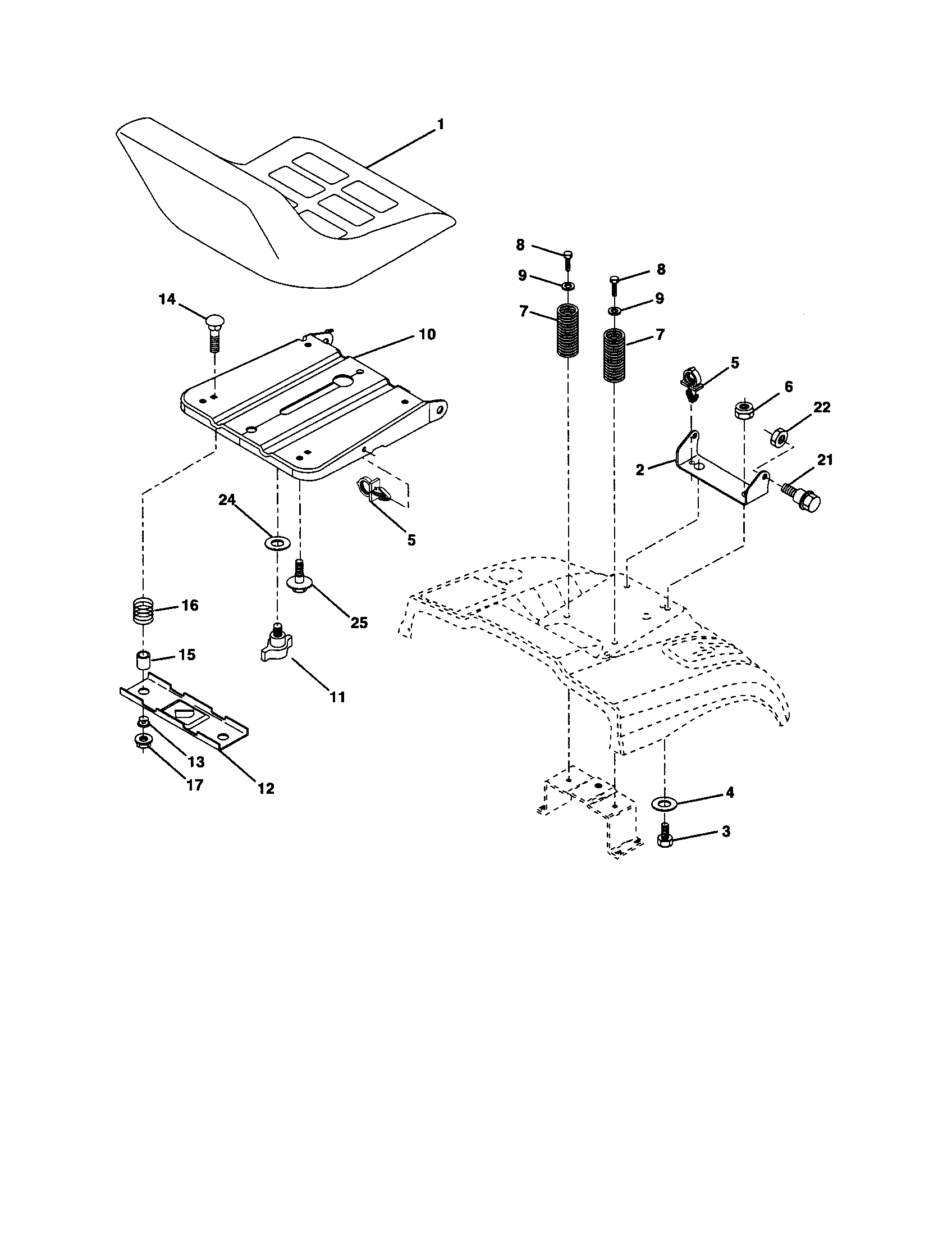 Craftsman 917254091 seat diagram