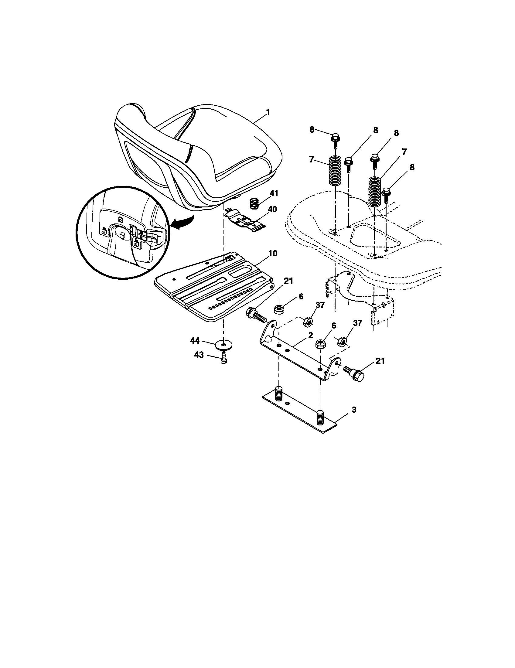 Craftsman 917289213 seat diagram