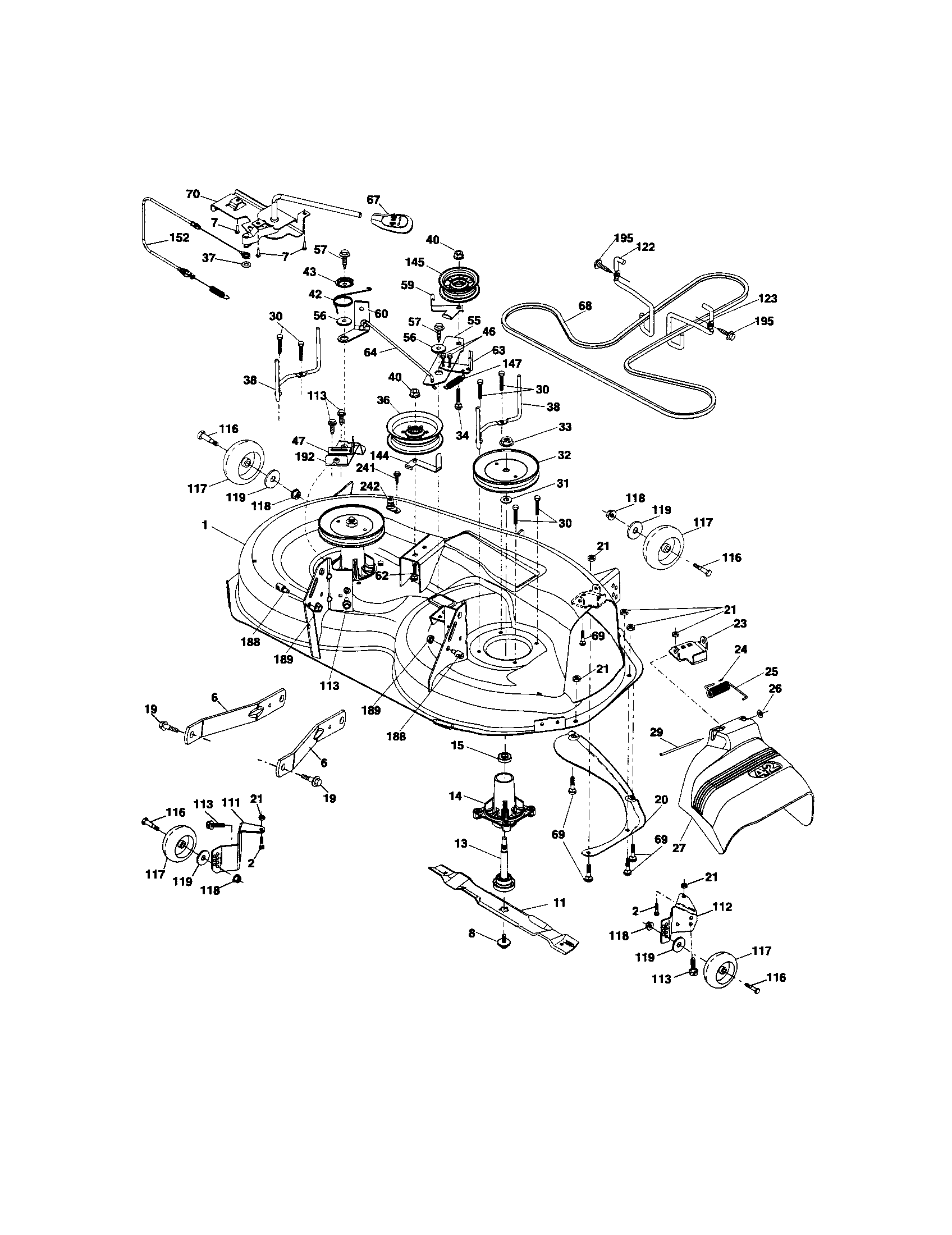 Craftsman 917289213 mower deck diagram