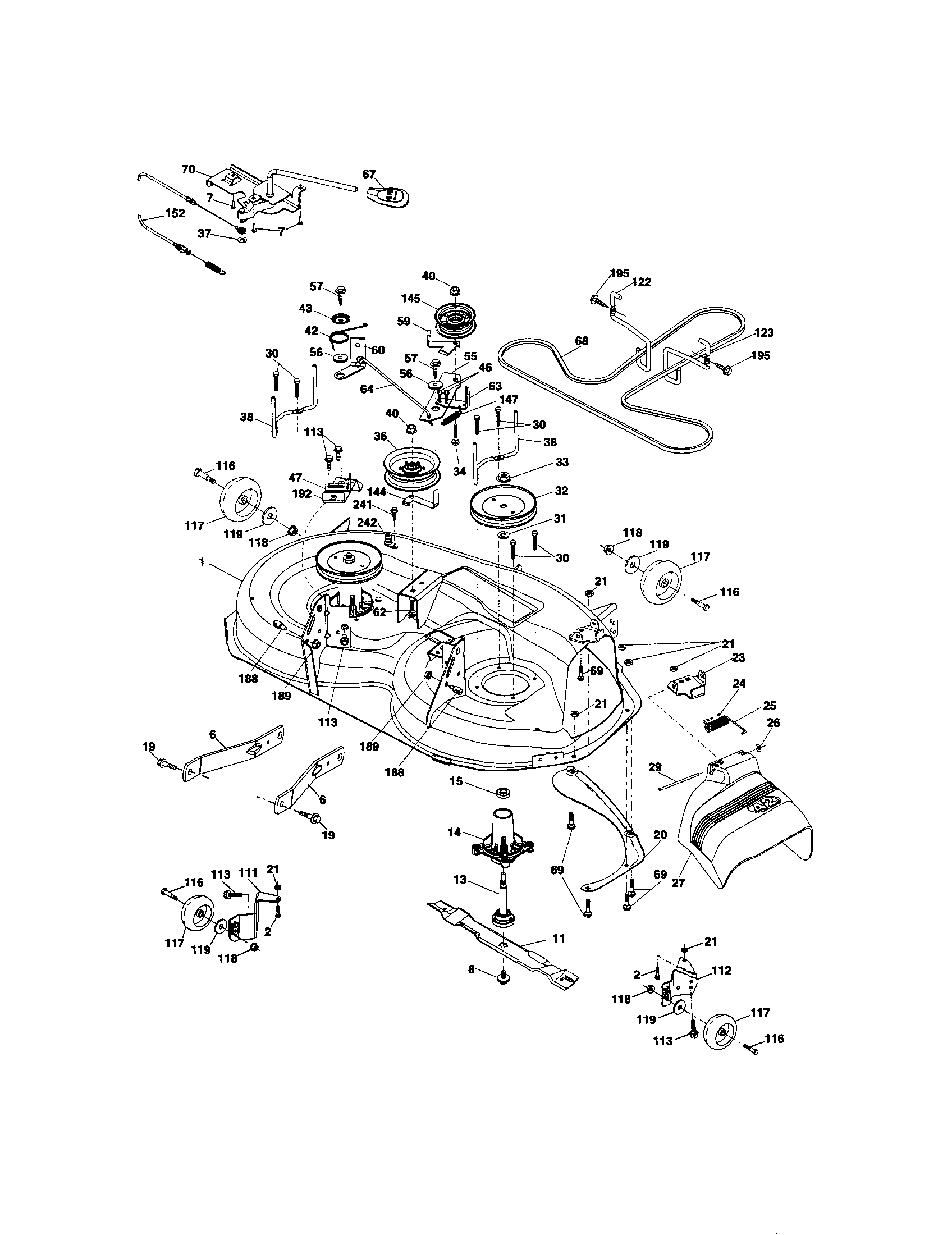 Craftsman 917289253 mower deck diagram