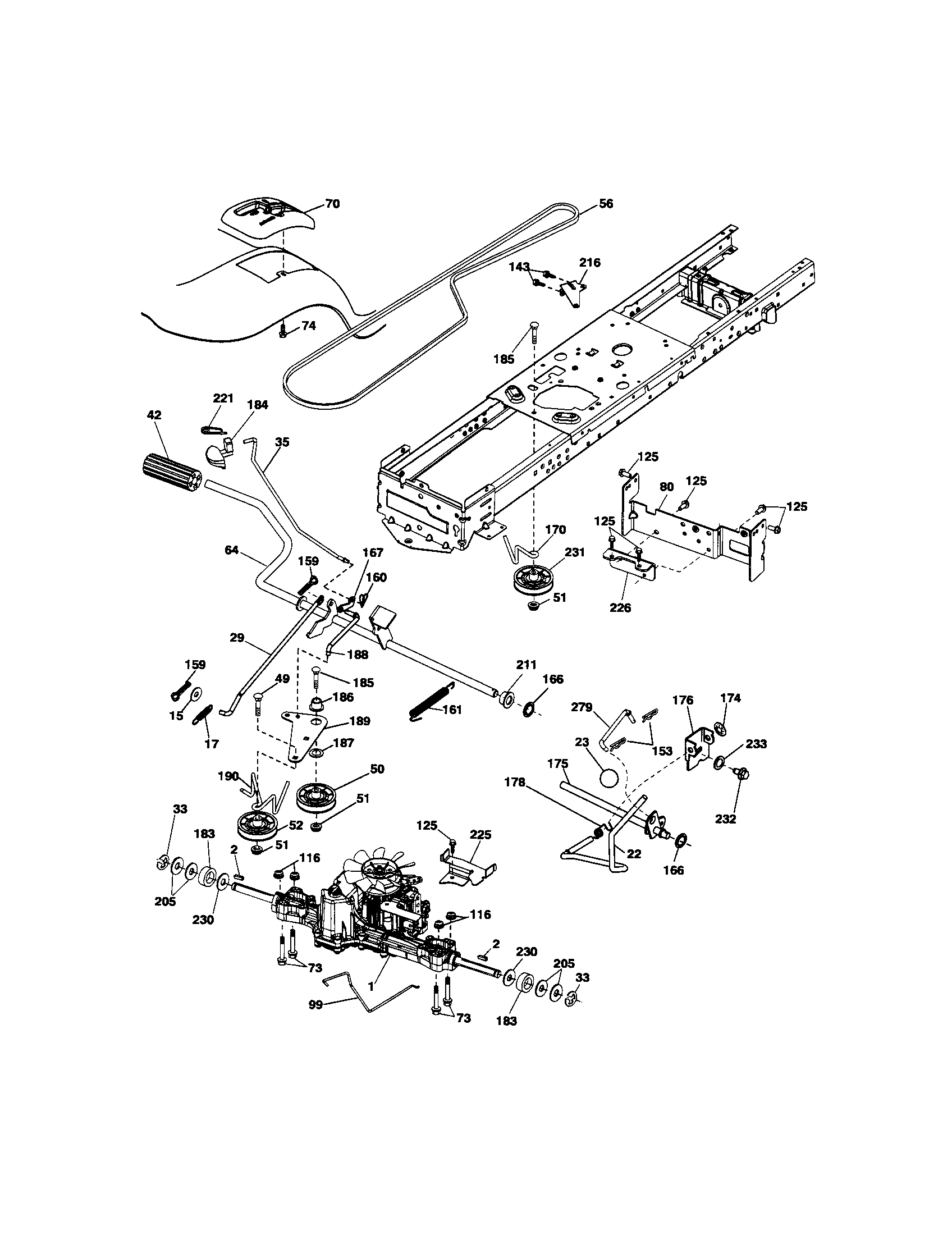 Craftsman 917289263 ground drive diagram