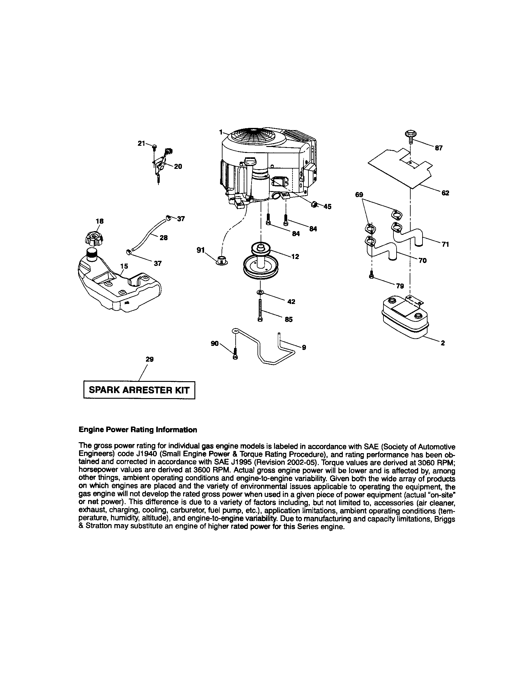 Craftsman 917289263 engine diagram