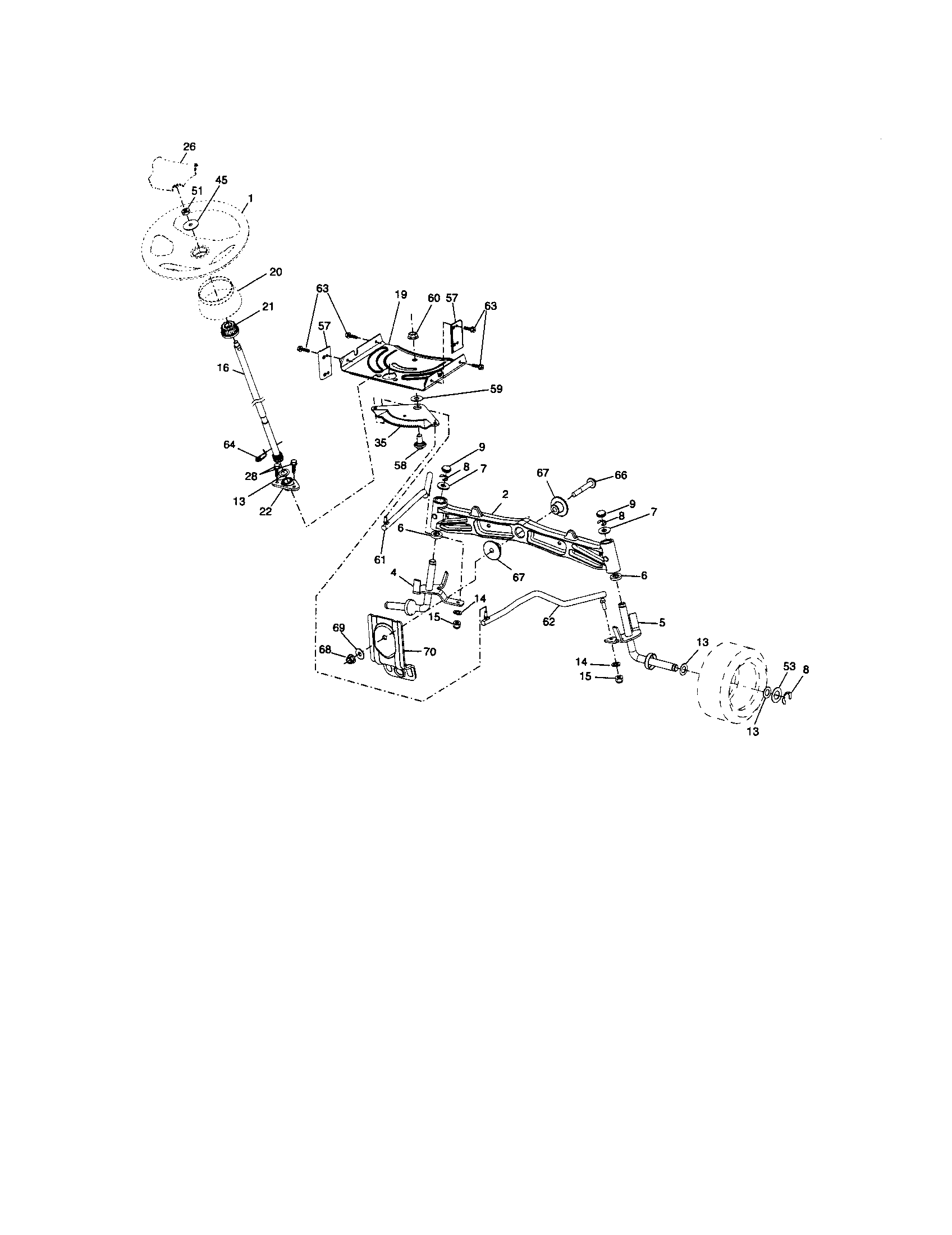 Craftsman 917289263 steering diagram