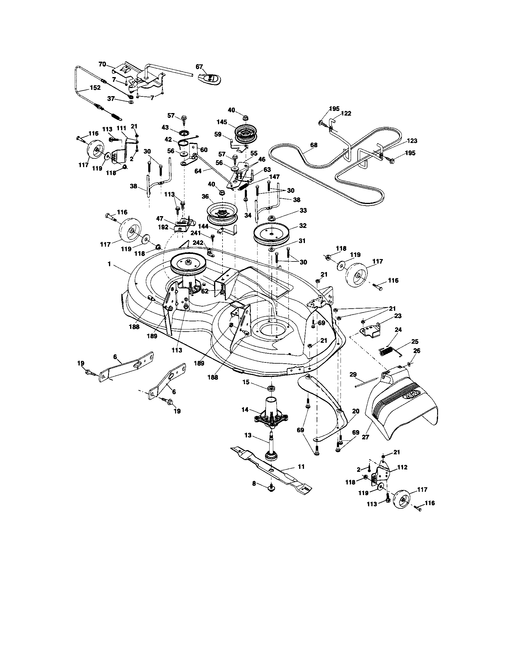 Craftsman 917289263 mower deck diagram