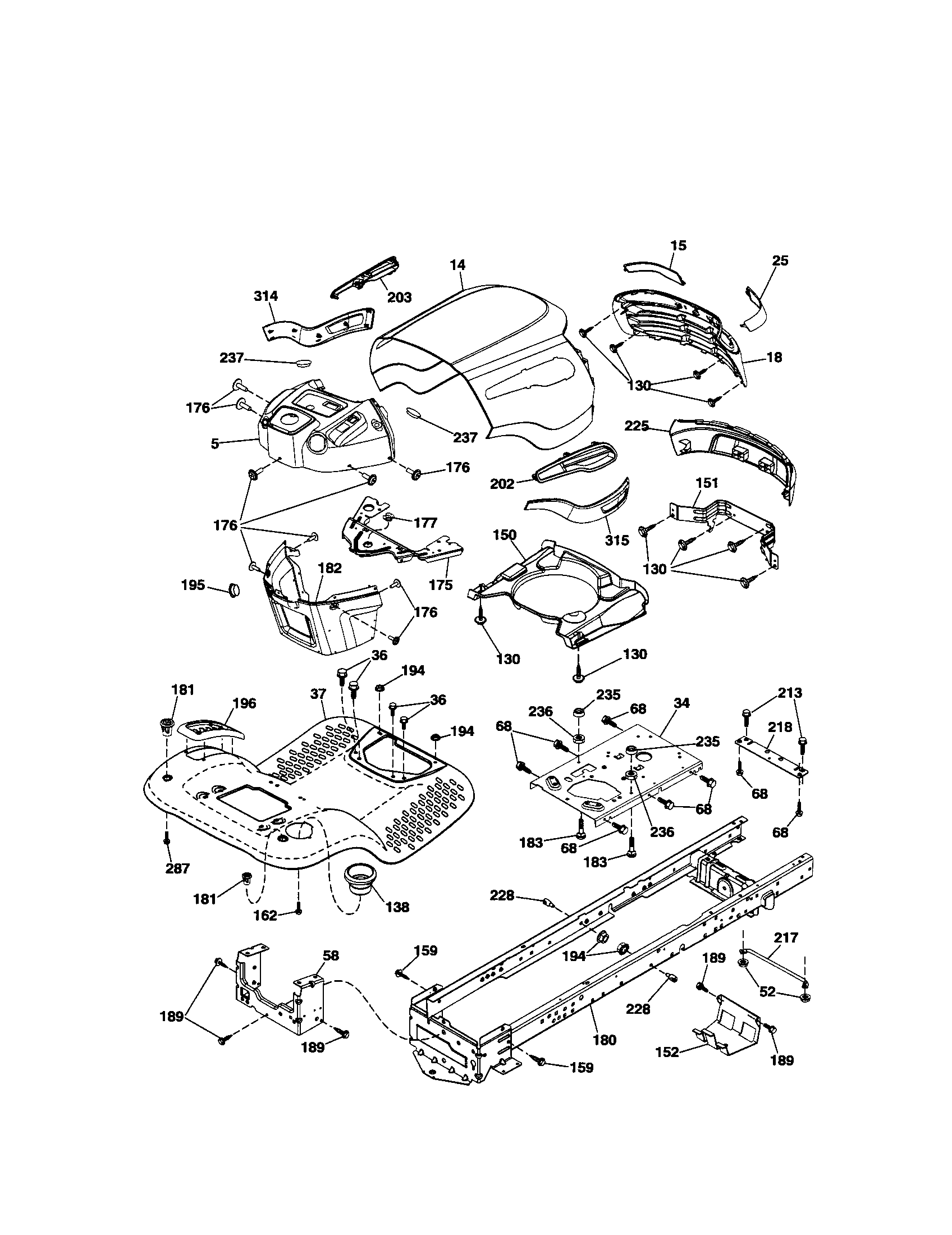 Craftsman 917289344 chassis diagram