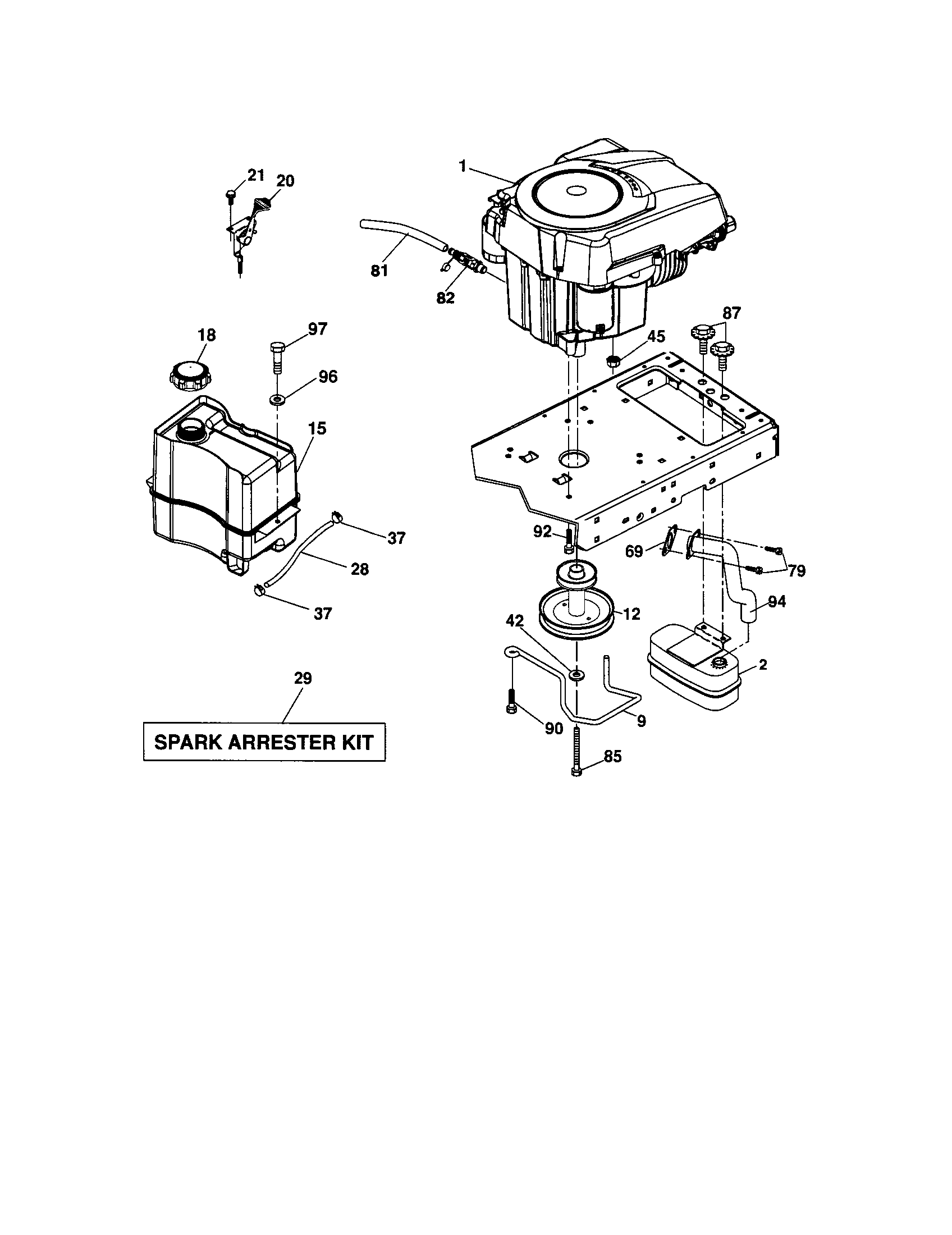 Craftsman 917289344 engine diagram