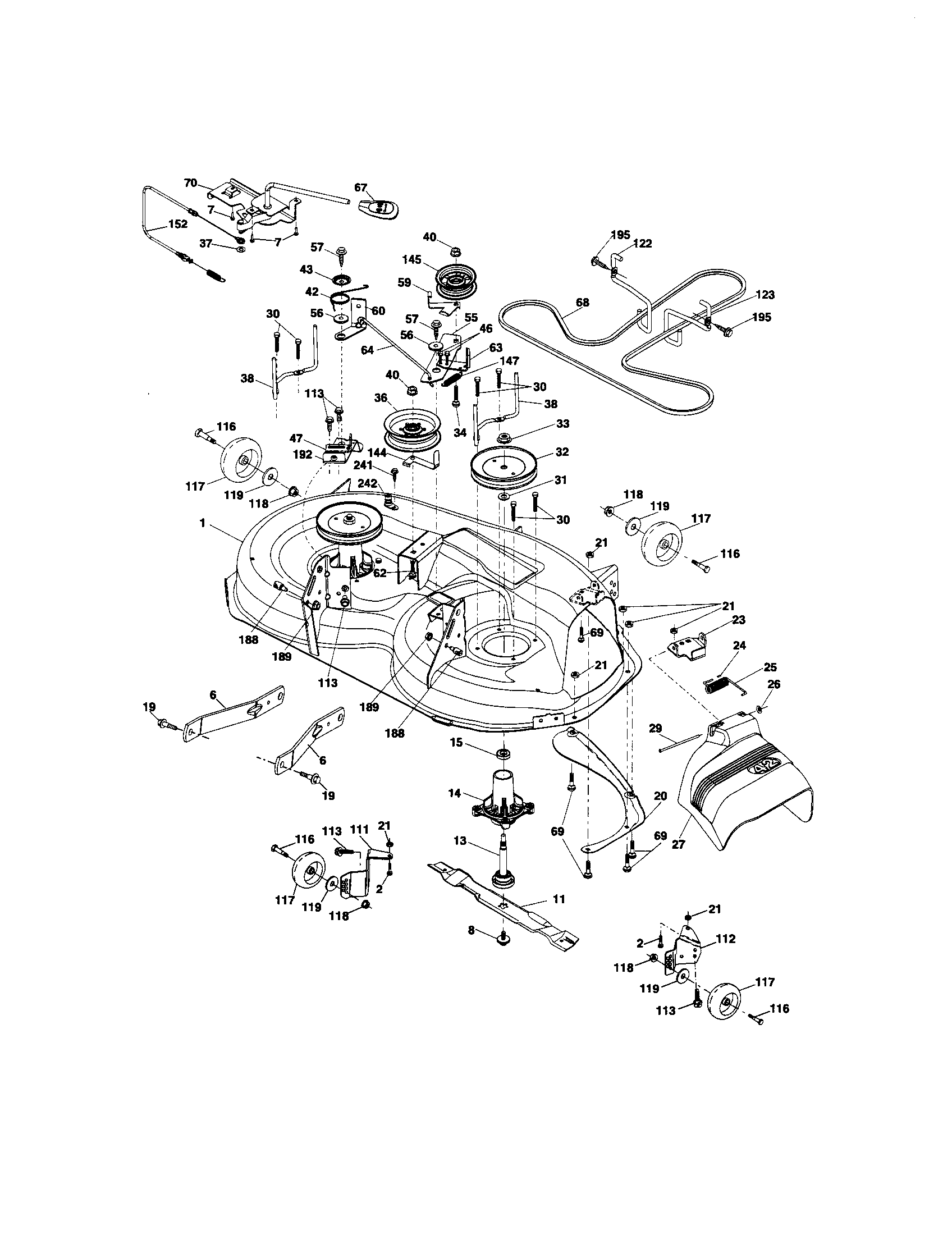 Craftsman 917289344 mower deck diagram