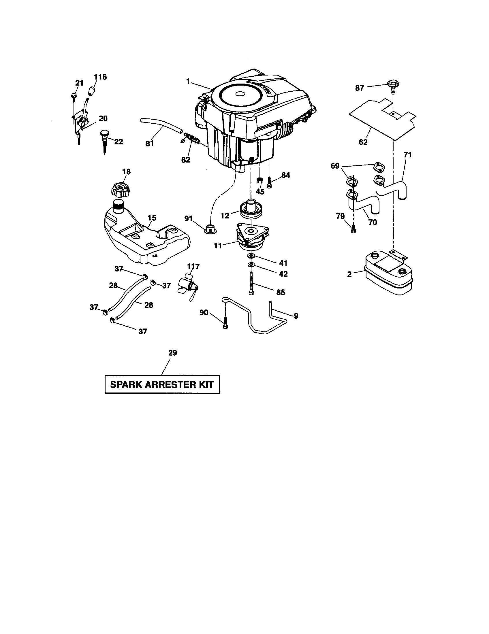 Craftsman 917289452 engine diagram