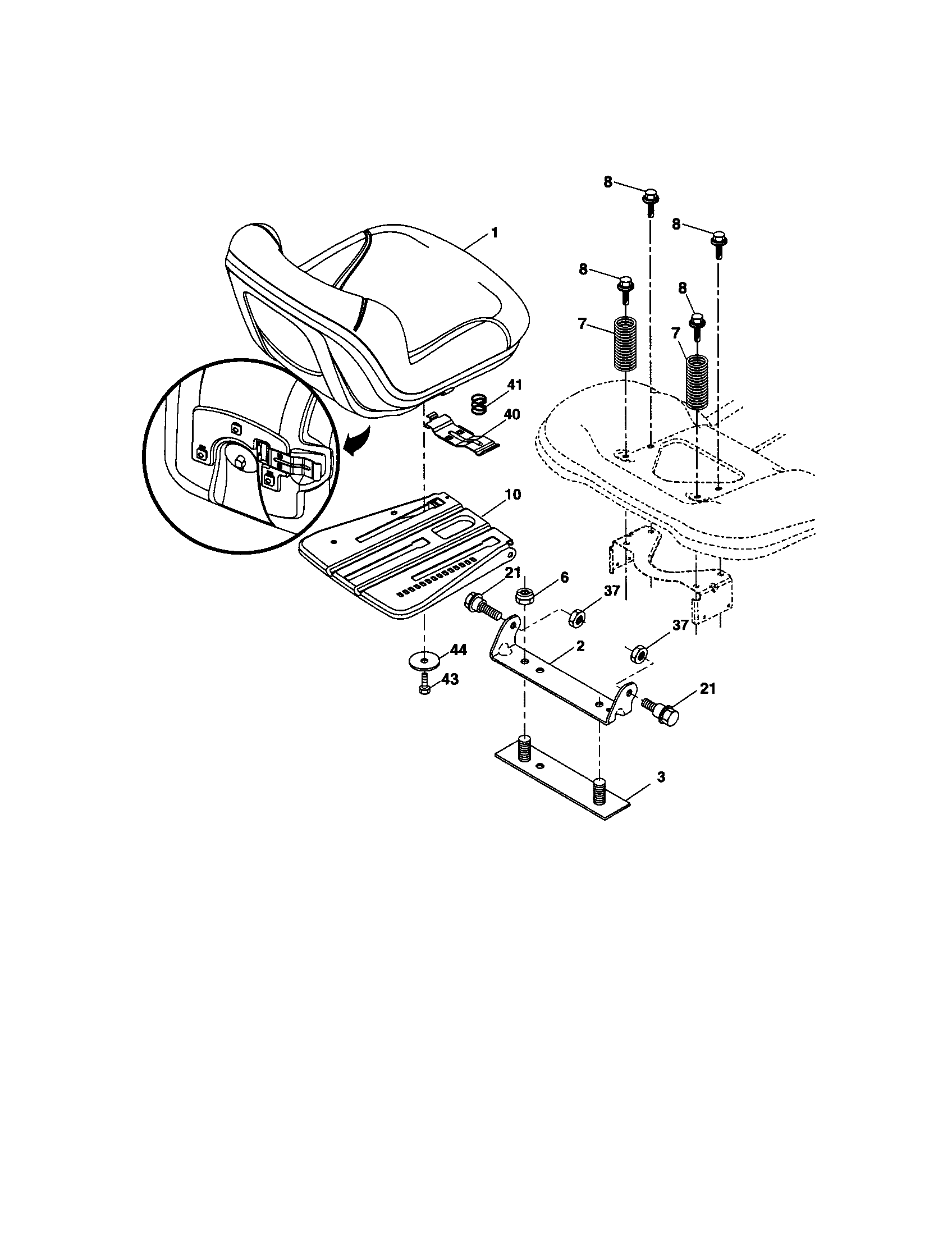 Craftsman 917289452 seat diagram