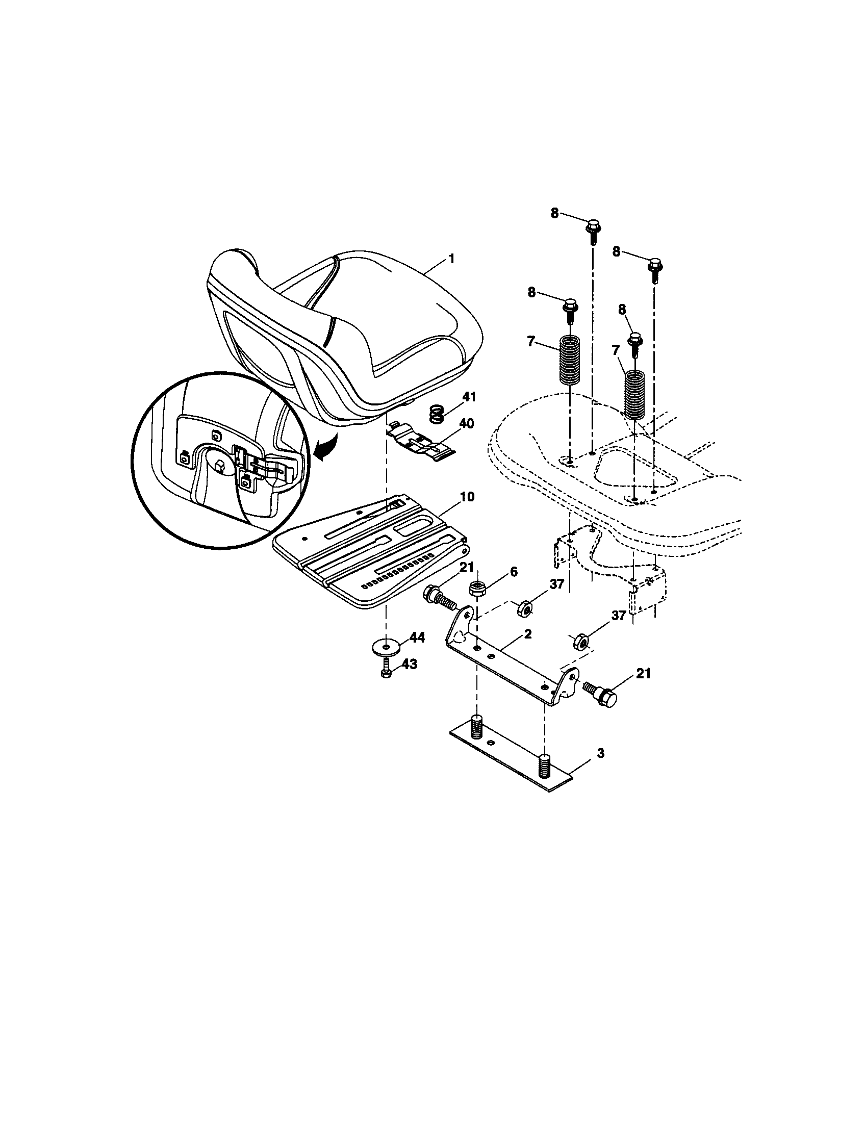 Craftsman 917289472 seat diagram