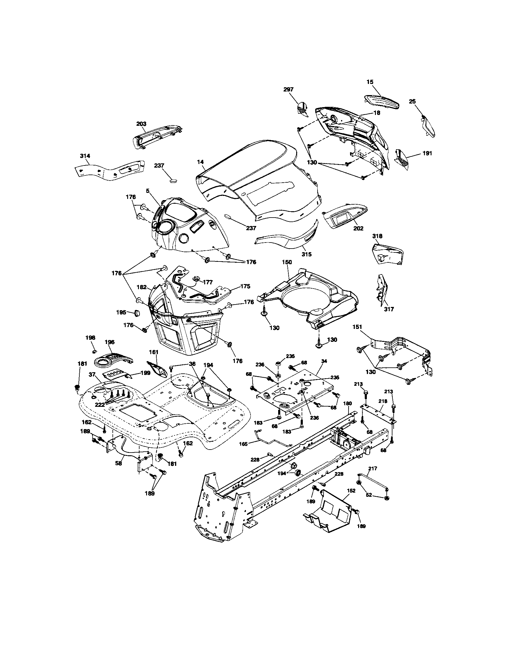 Craftsman 917289482 chassis and enclosures diagram