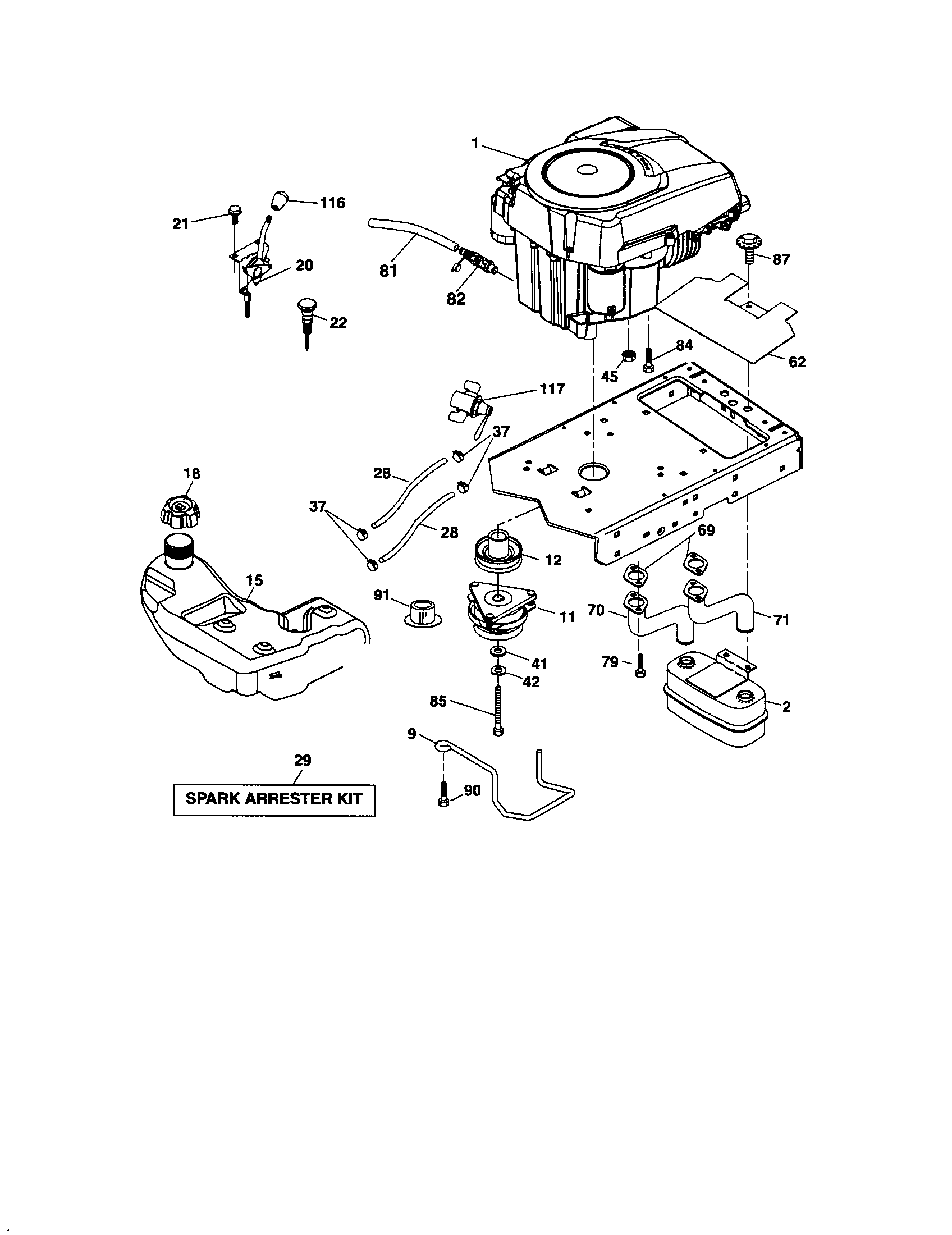 Craftsman 917289482 engine diagram