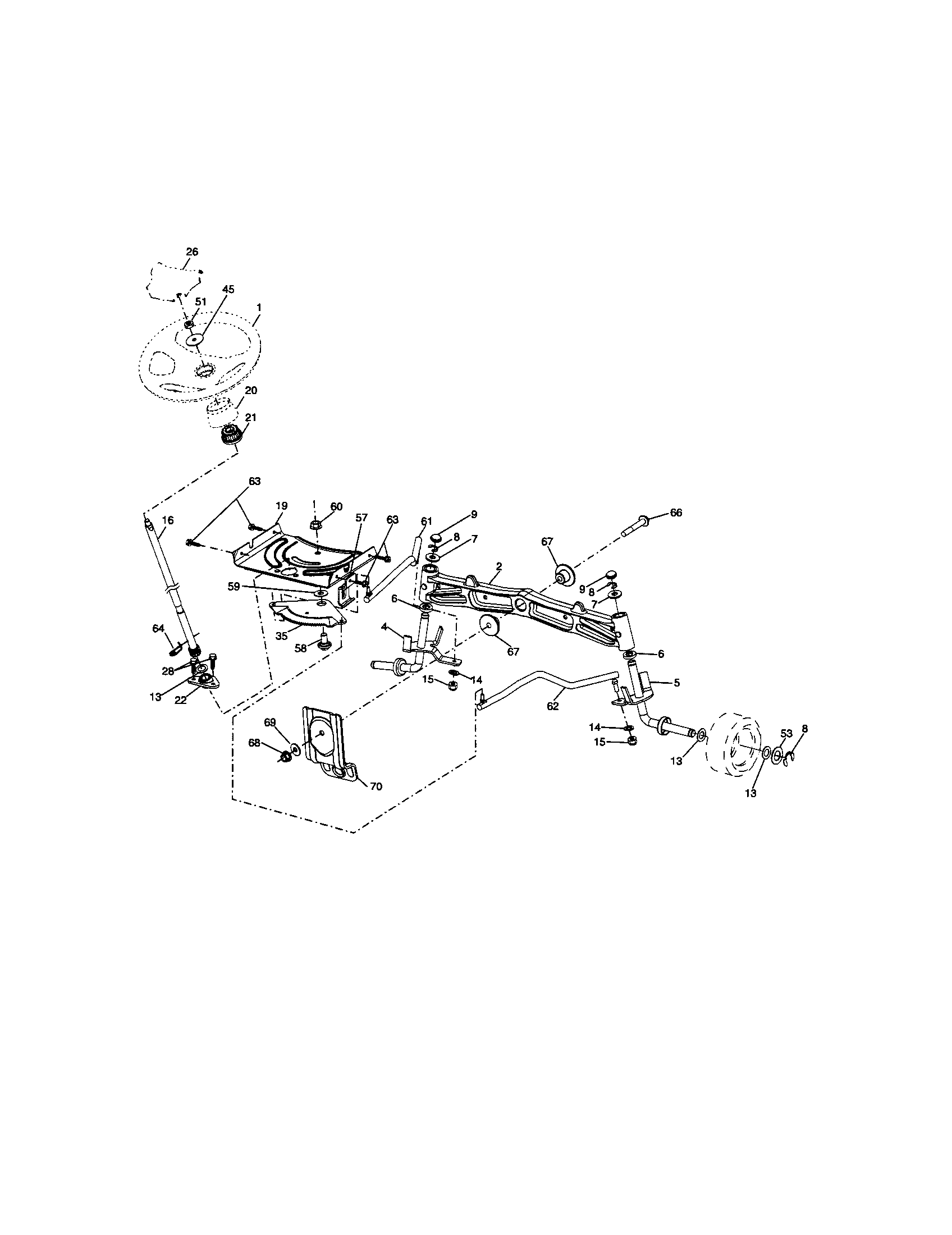 Craftsman 917289482 steering diagram
