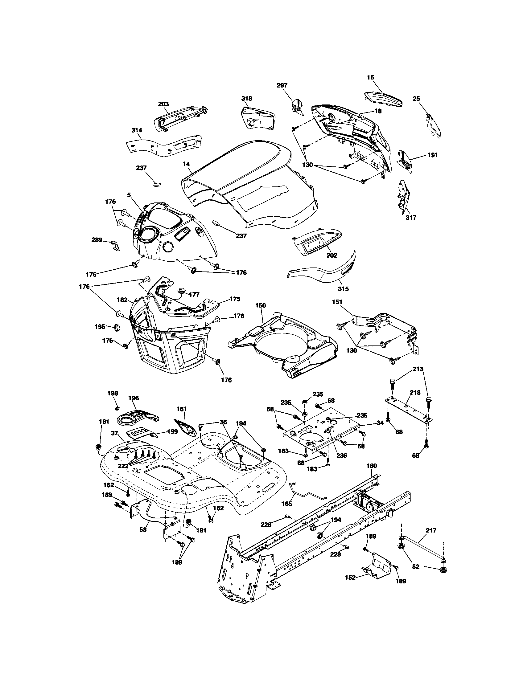 Craftsman 917289550 chassis and enclosures diagram