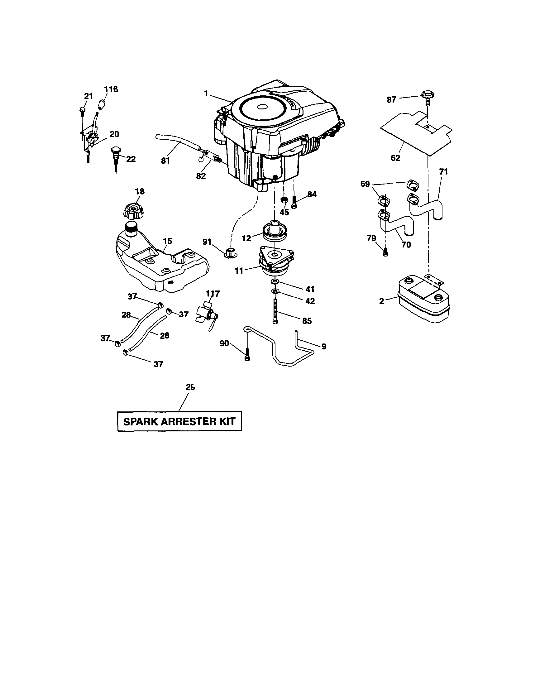 Craftsman 917289550 engine diagram