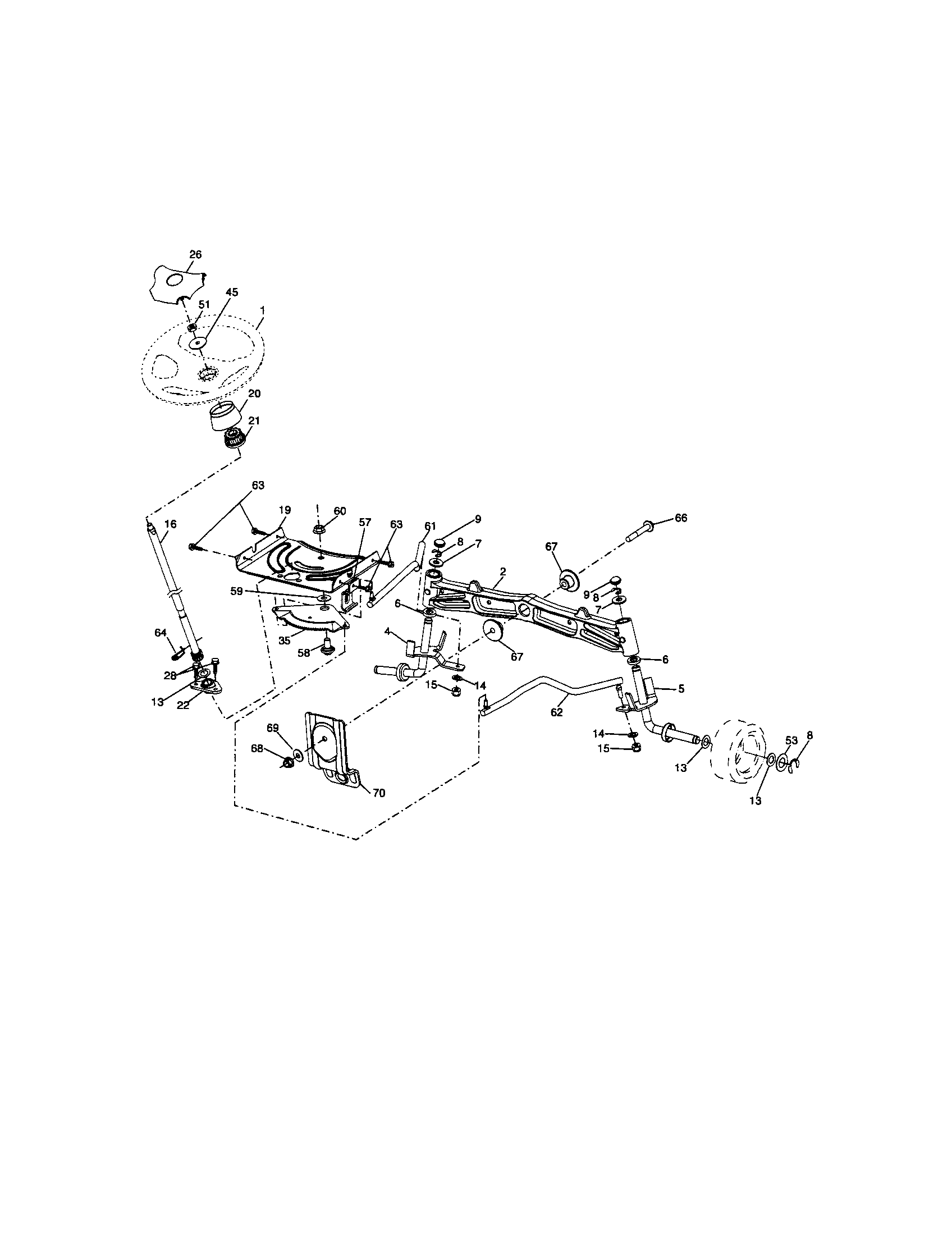 Craftsman 917289550 steering diagram