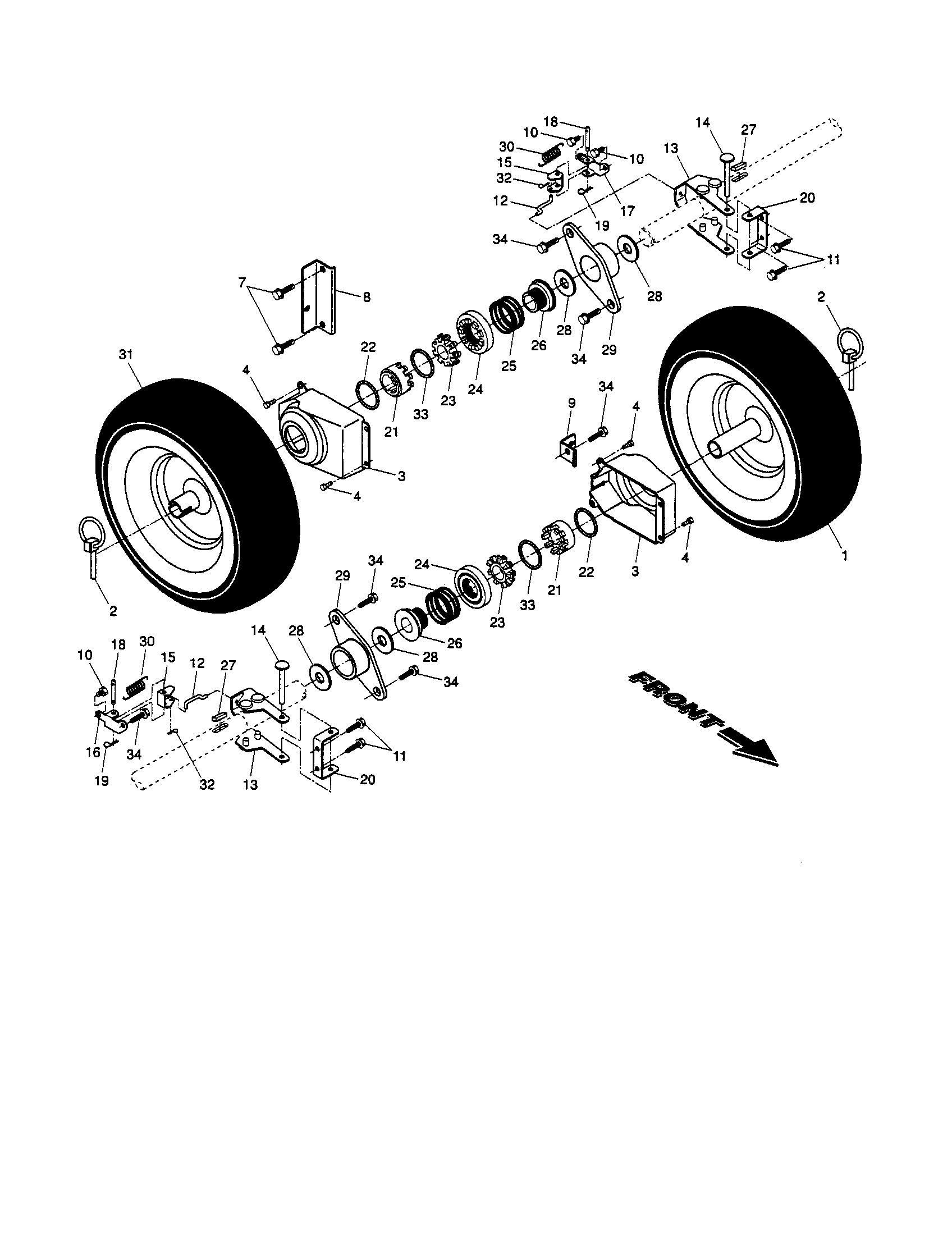 Craftsman 917881150 wheels diagram
