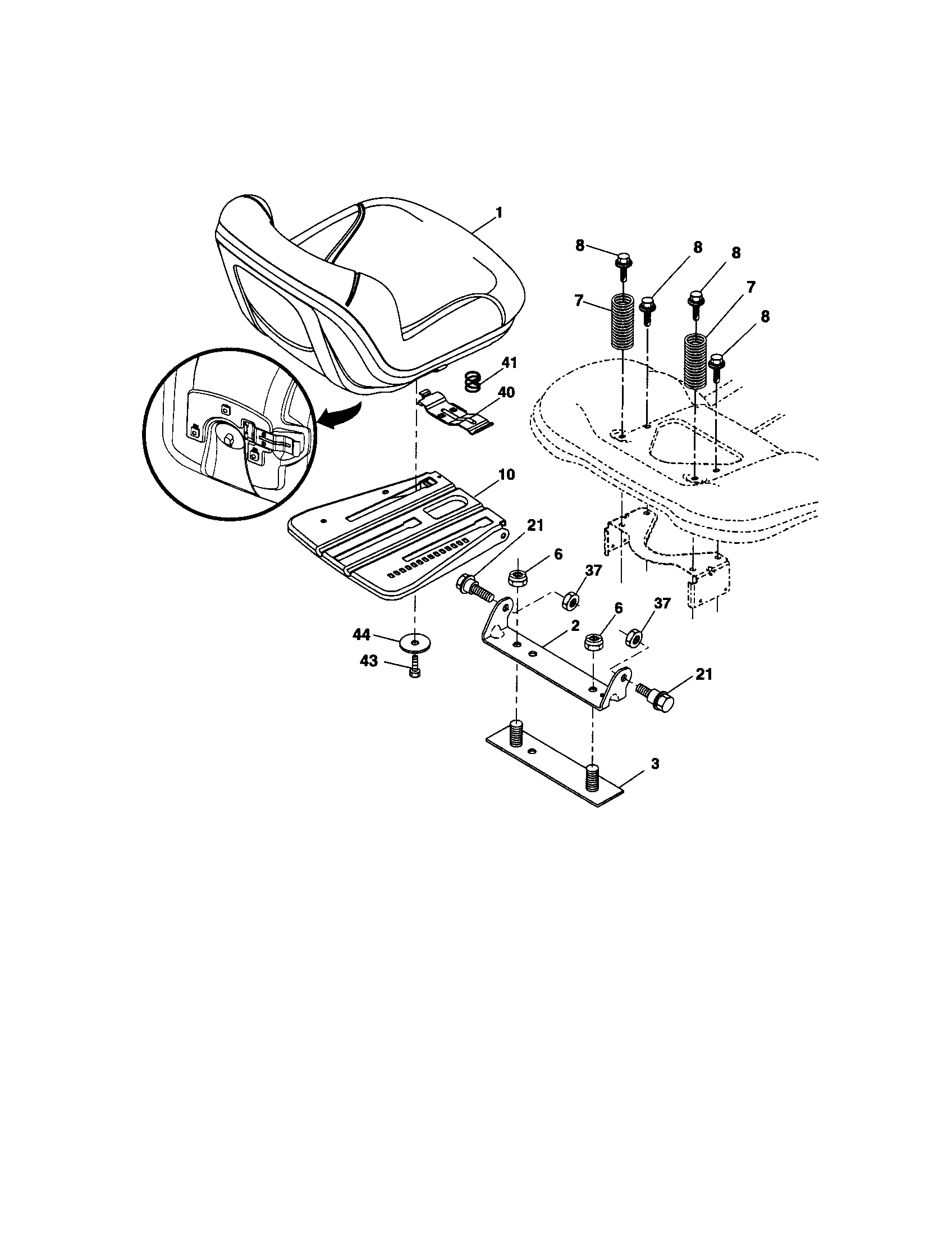 Craftsman 917289210 seat diagram