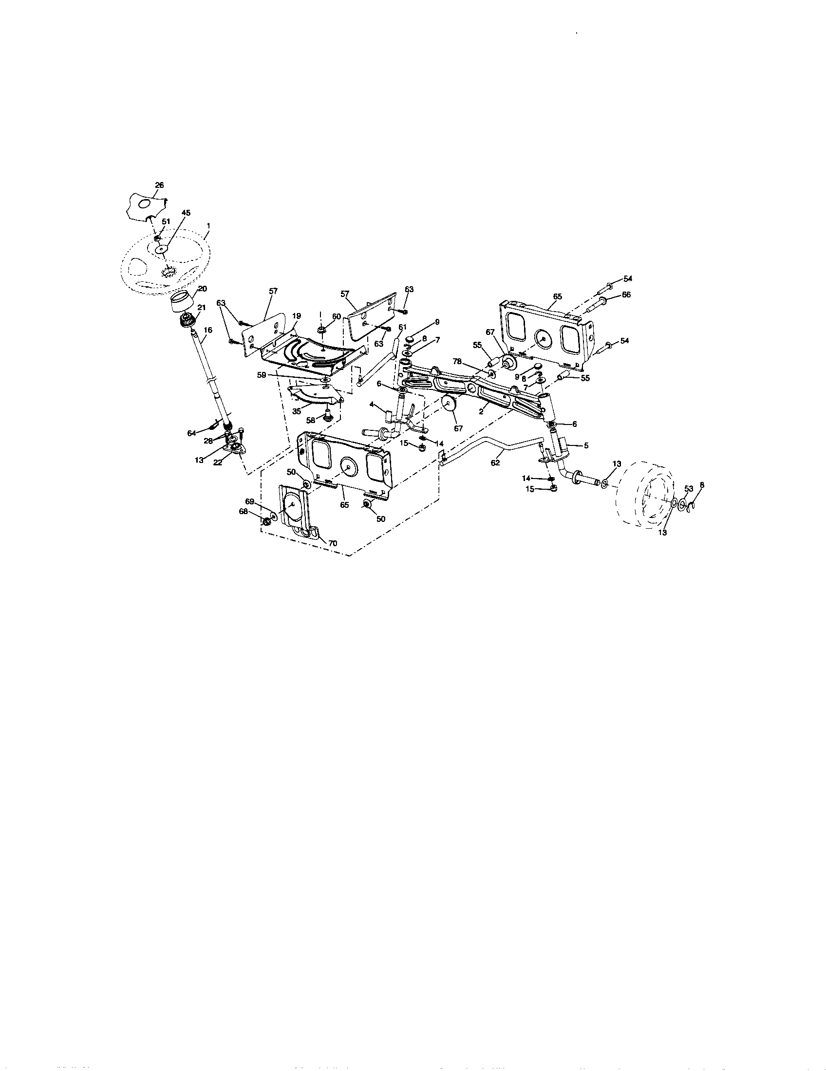 Craftsman 917288340 steering diagram