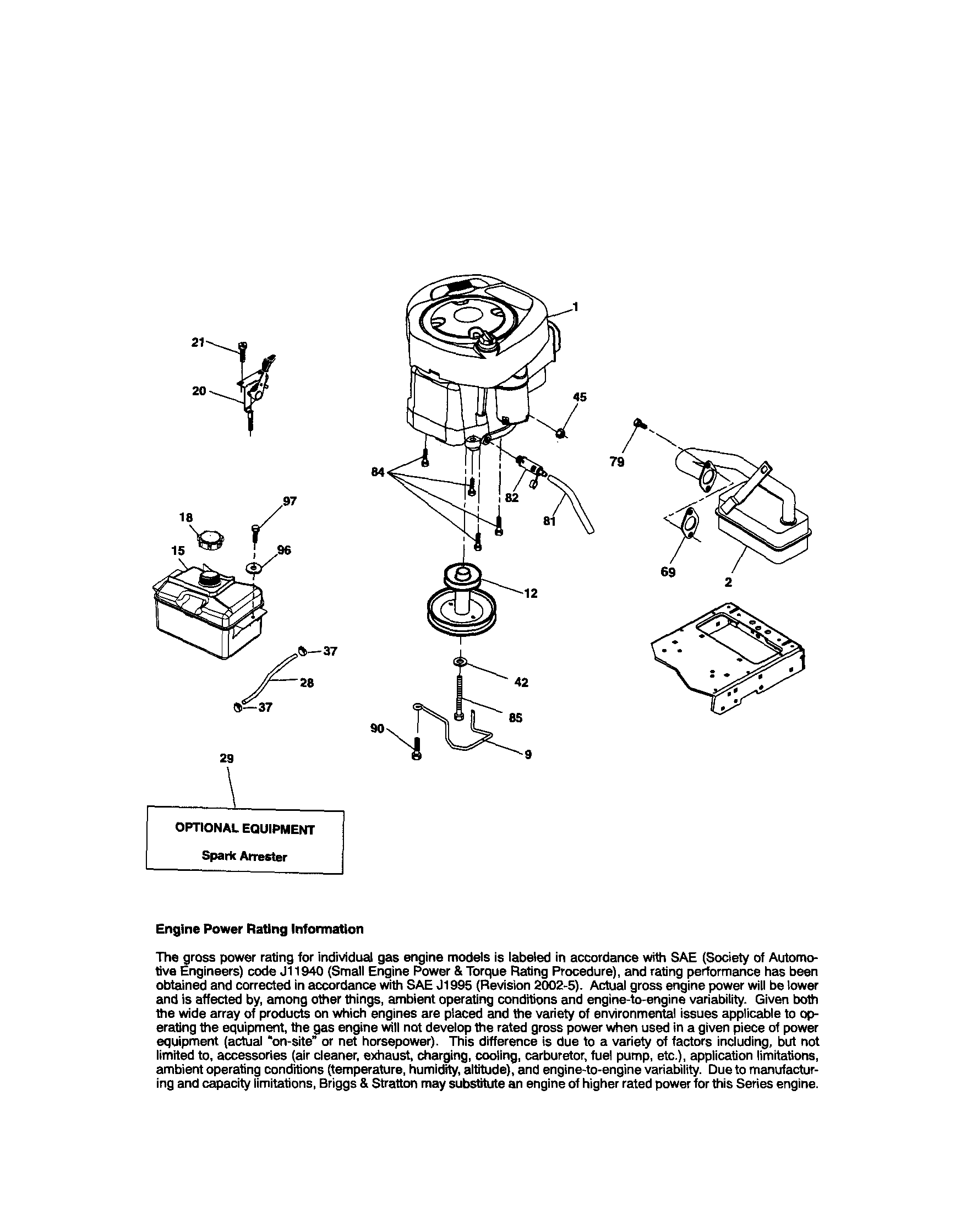 Craftsman 917289211 engine diagram