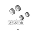 MTD 13AX90YT001 front & rear wheels diagram
