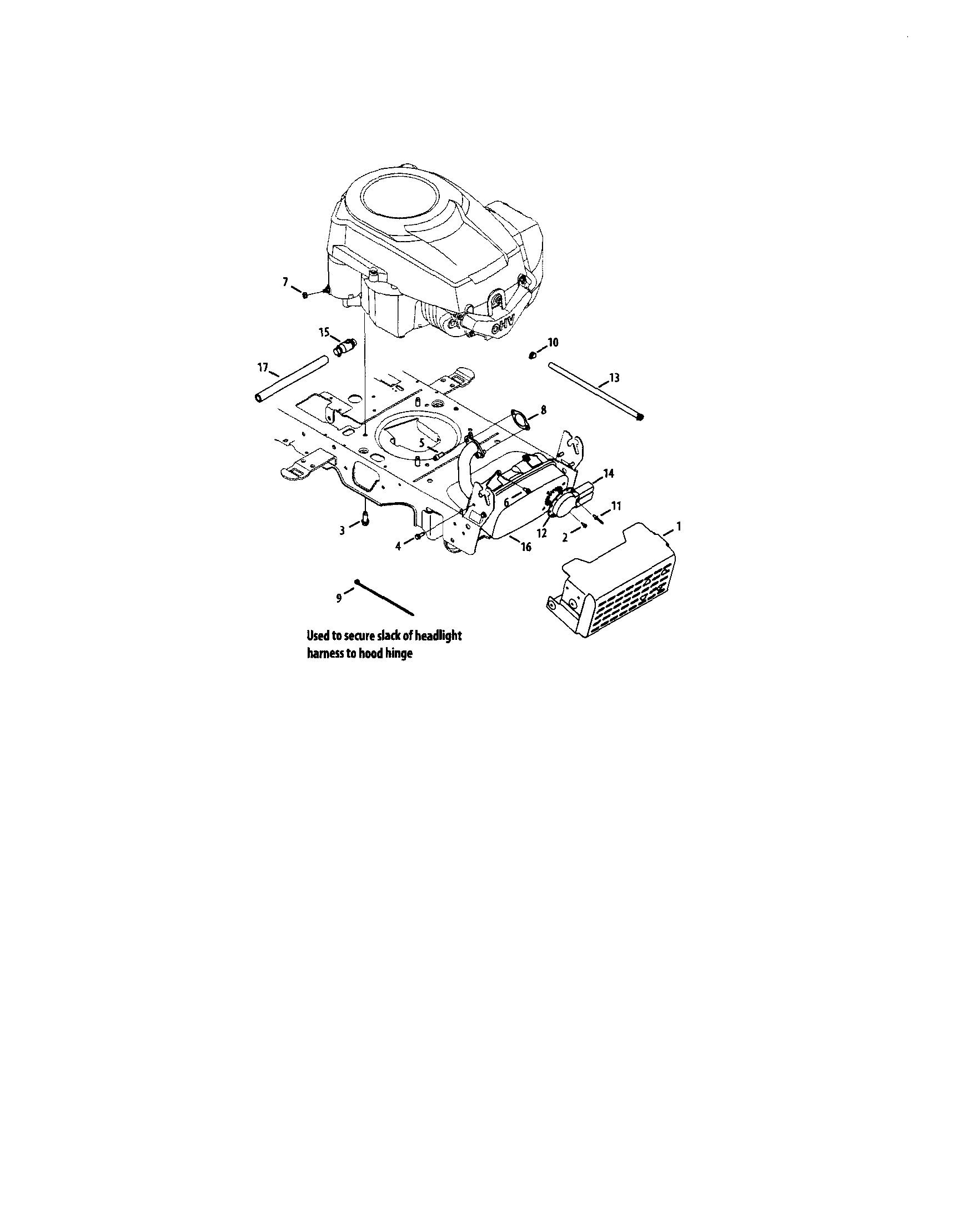 MTD 13AX90YT001 engine accessories (kohler single) diagram