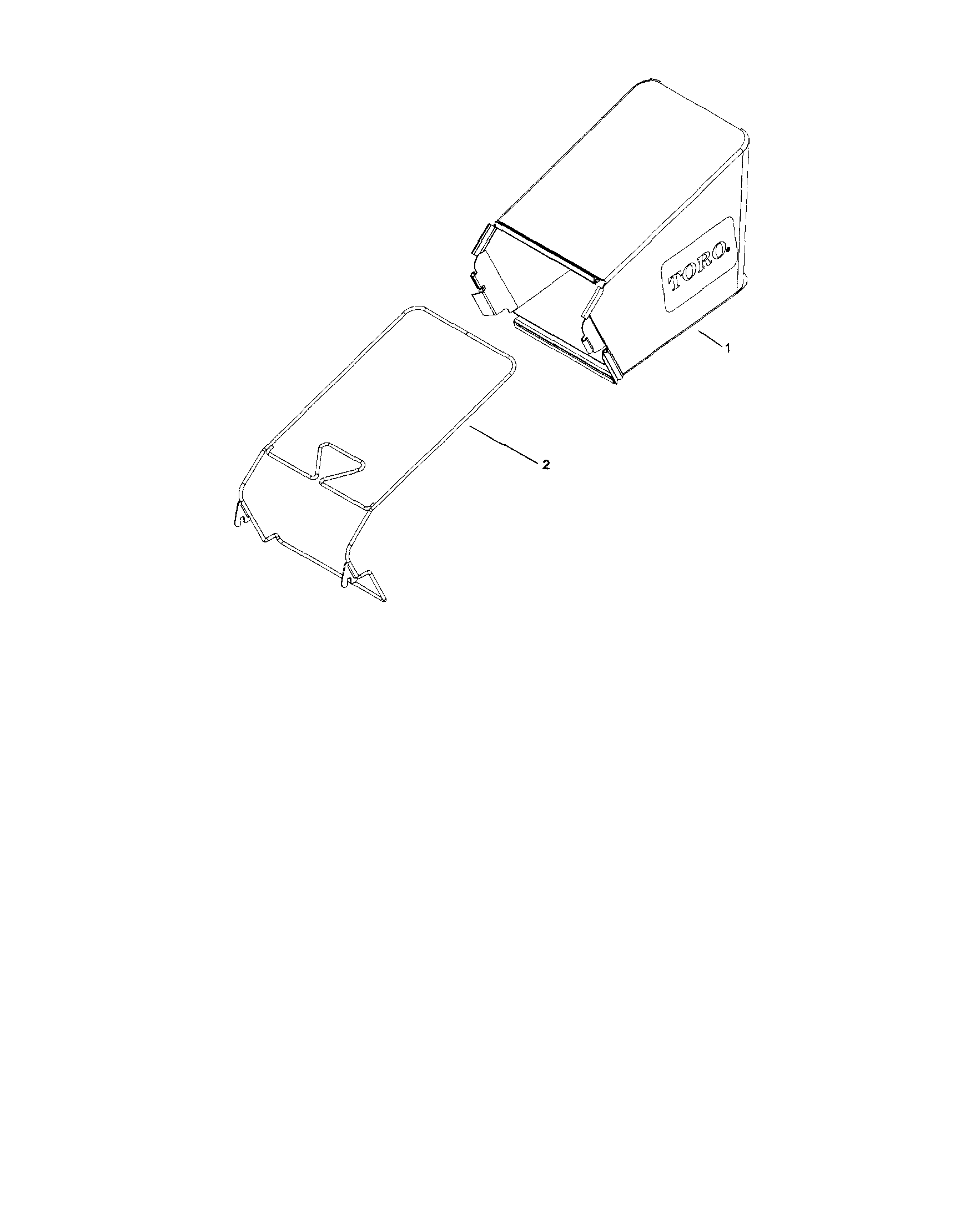 Toro 20070 rear bag assembly diagram