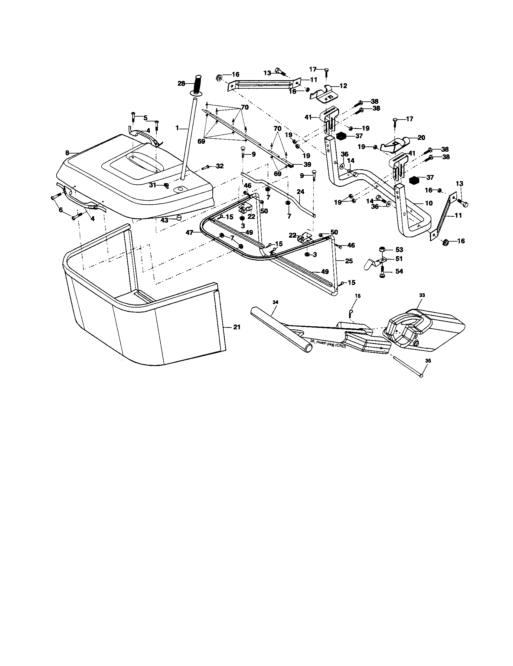 Craftsman 917254182 bagger diagram