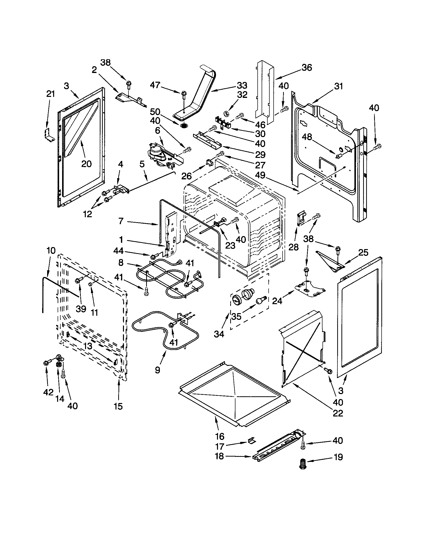 Whirlpool RF362LXTQ0 chassis diagram
