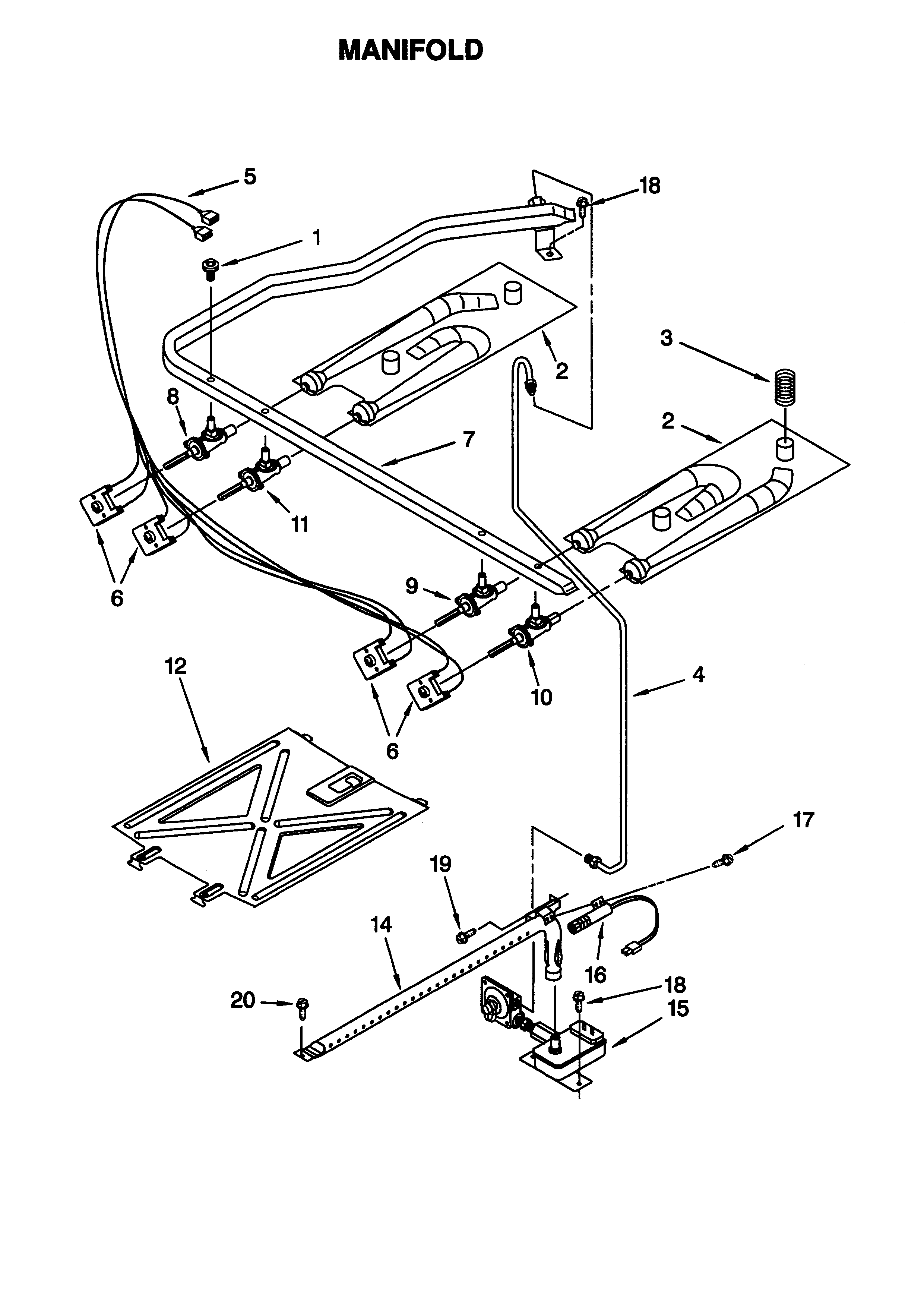 Whirlpool SF315PEGQ1 manifold diagram