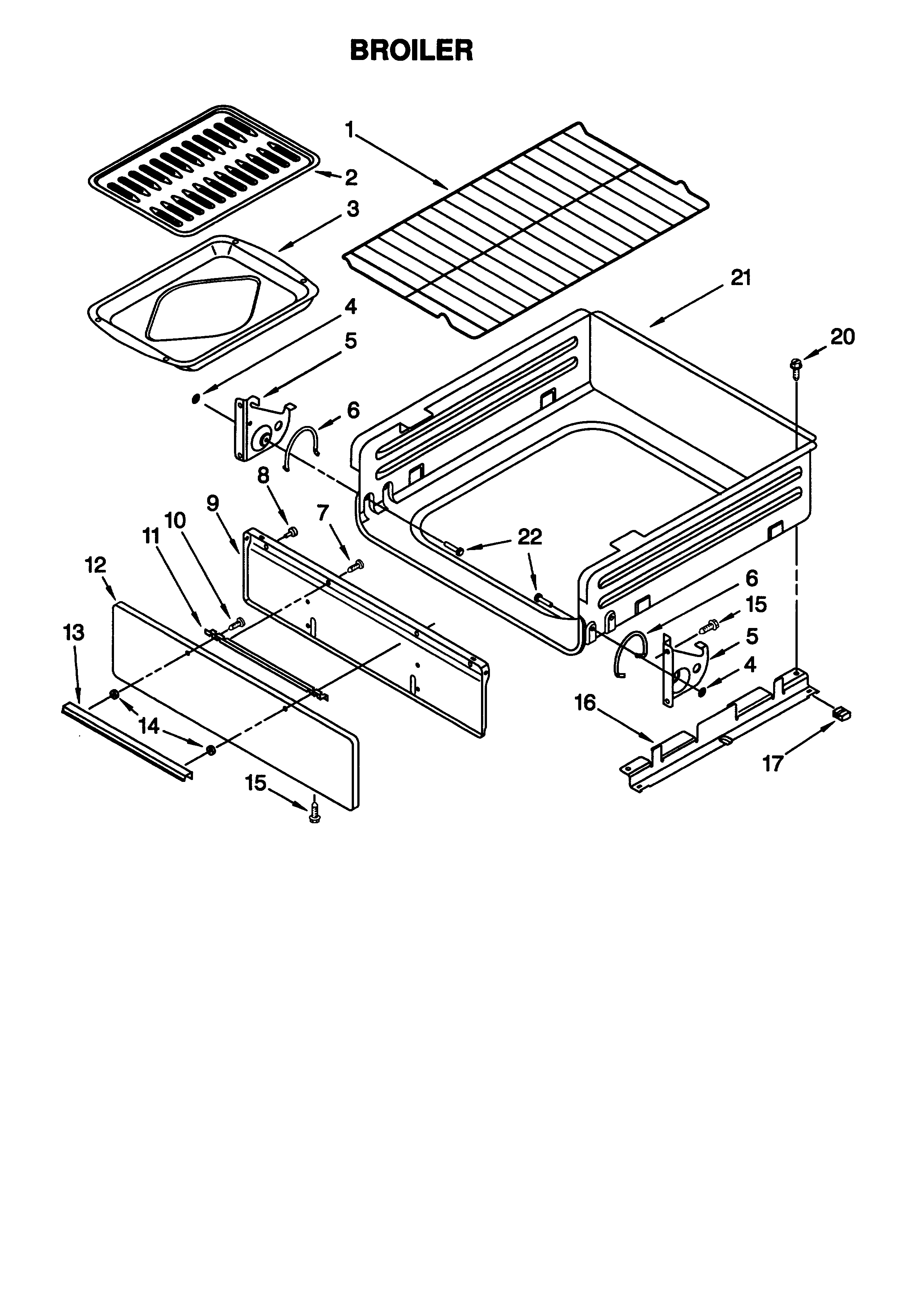 Whirlpool SF315PEGQ1 broiler diagram